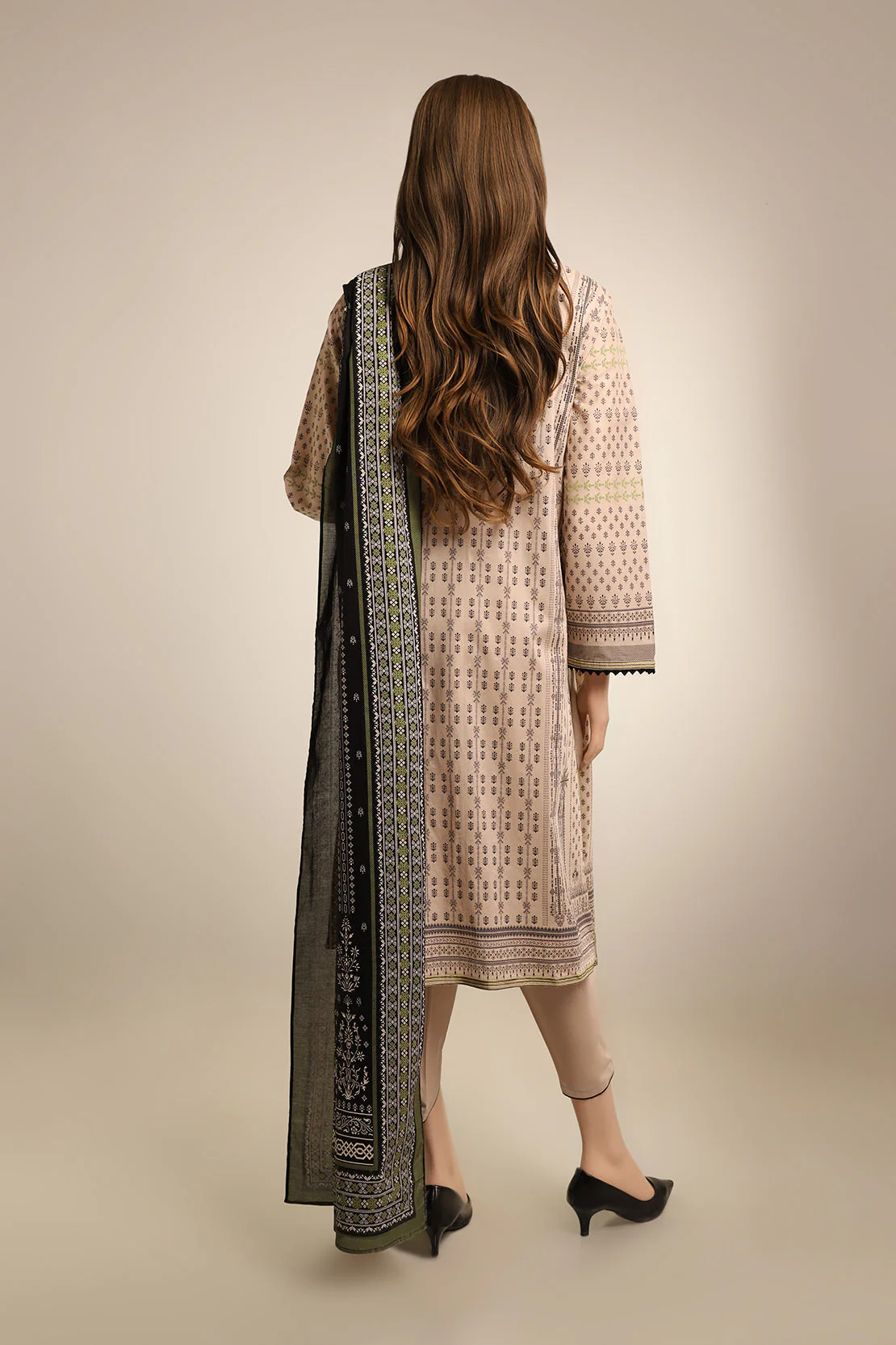 Unstitched Printed Embroidered Lawn 3 Piece - Image 2