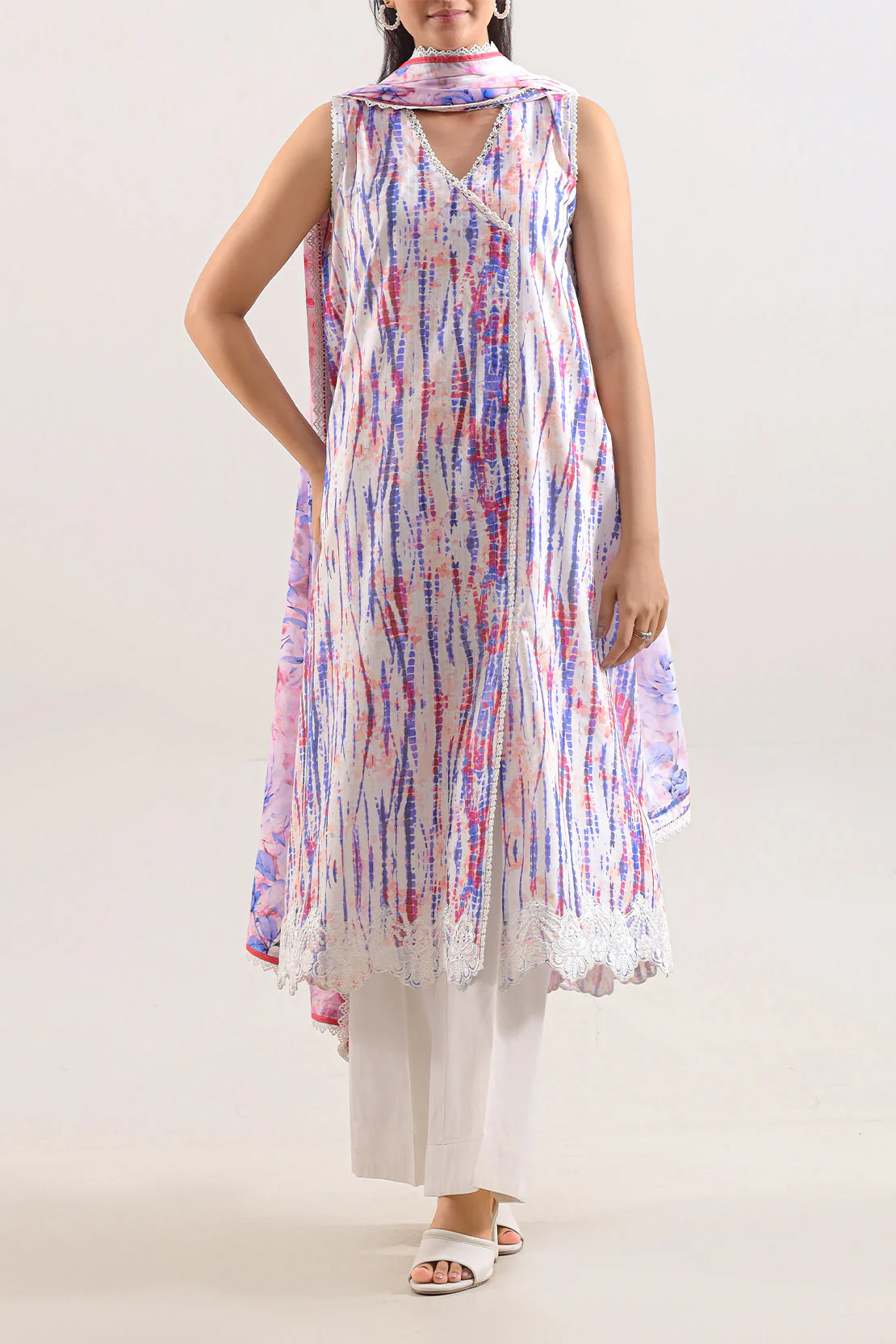 Unstitched Printed Embroidered Lawn 3 Piece - Image 3
