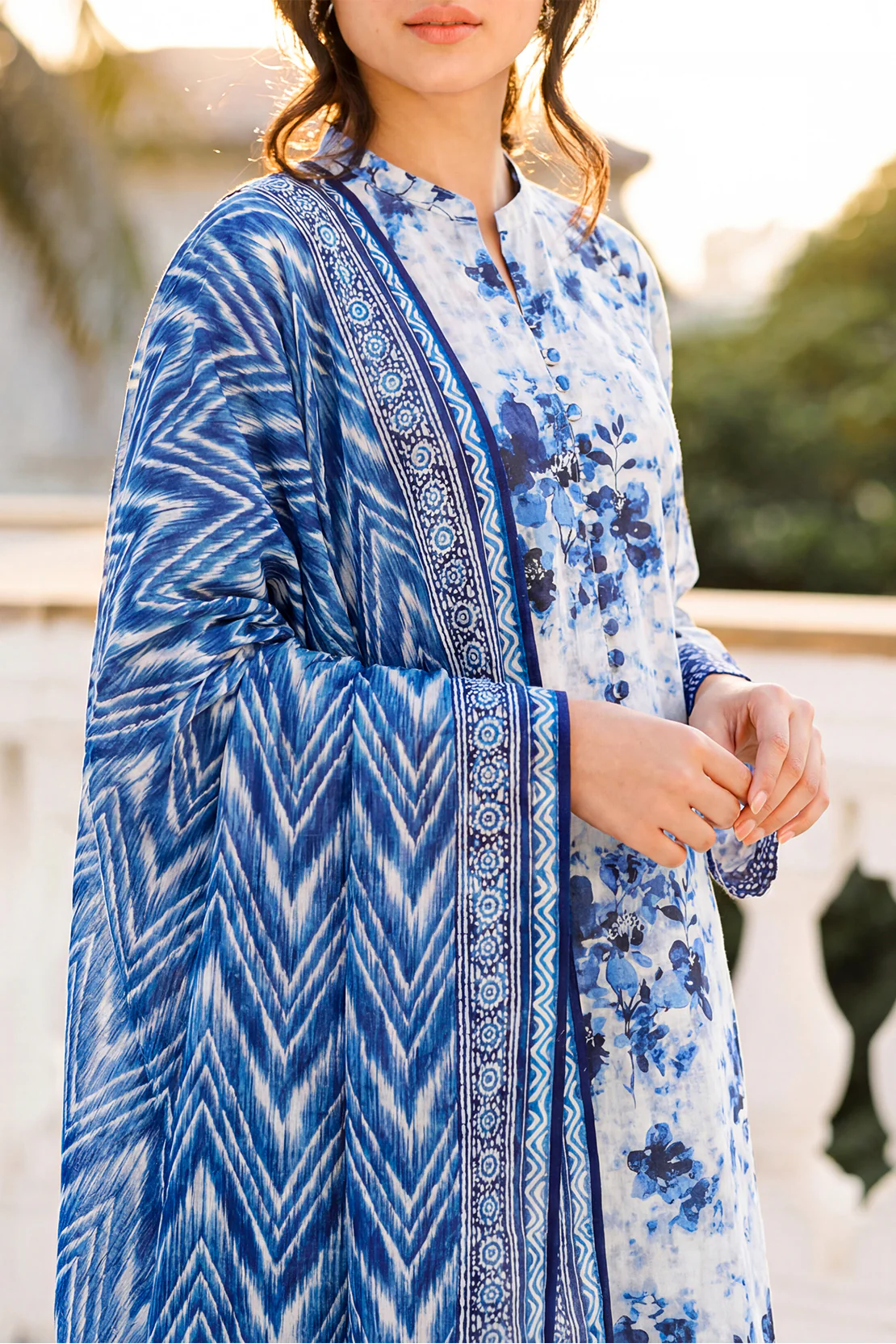 Unstitched Printed Embroidered Lawn 3 Piece - Image 2
