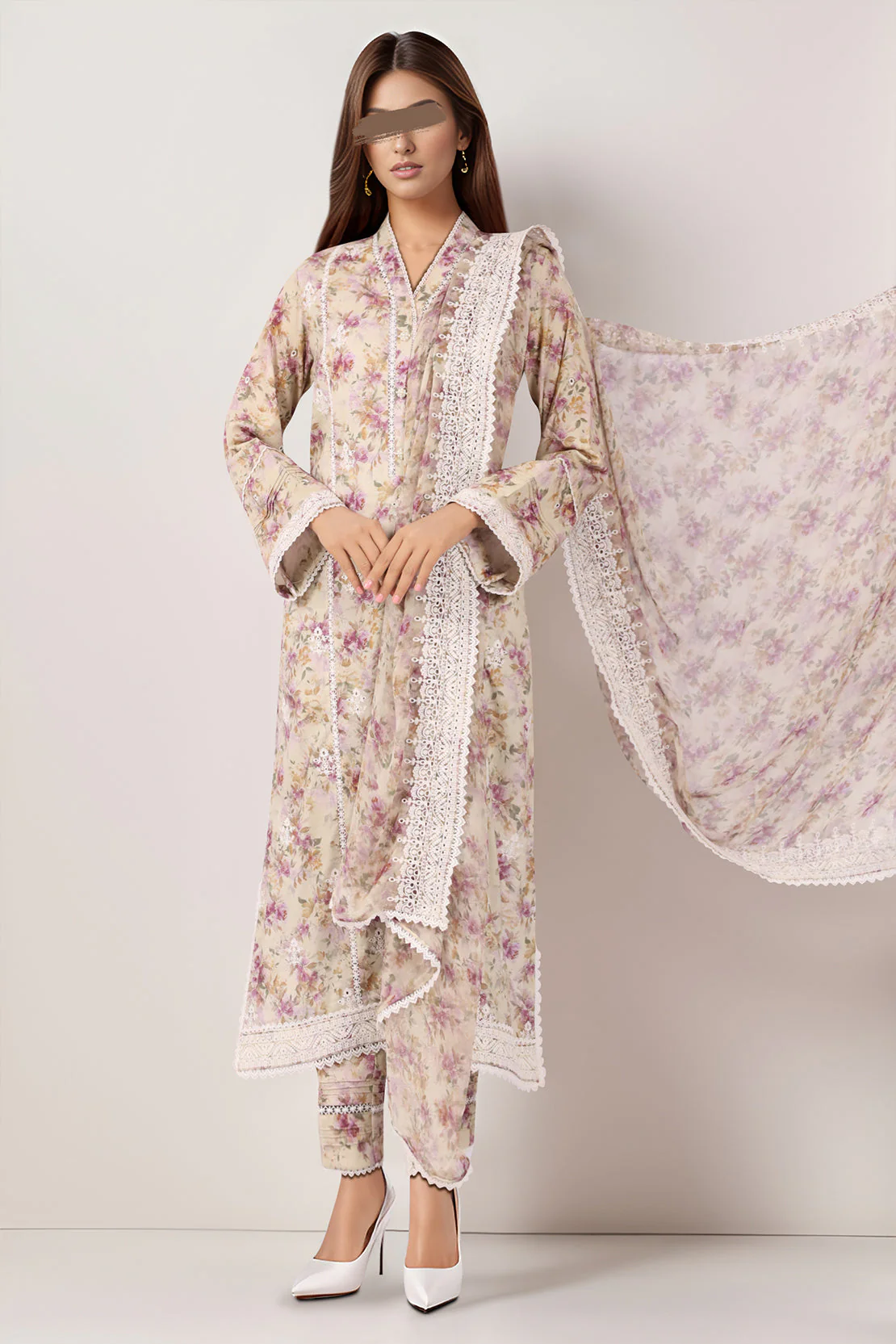 Unstitched Printed Embroidered Self Jacquard 2 Piece (Shirt/Trouser)