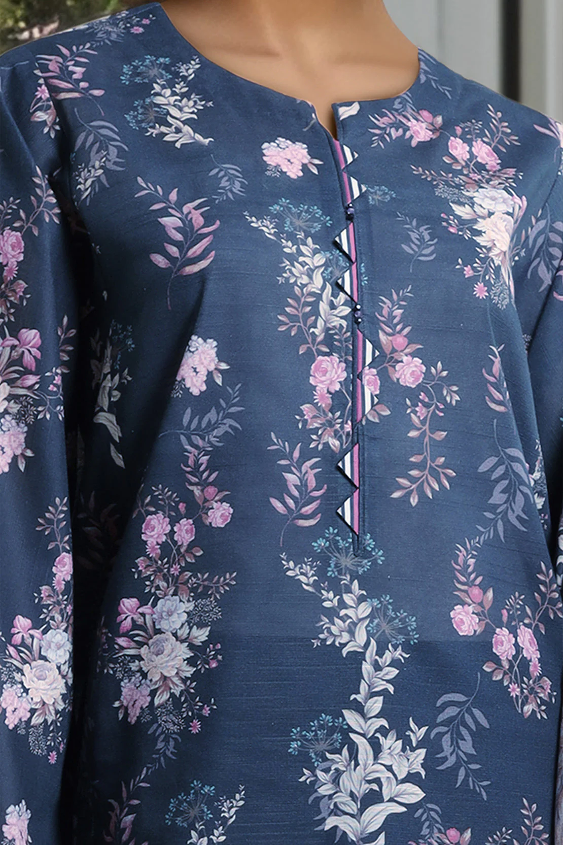 Unstitched Printed Herringbone 2 Piece (Shirt/Trouser) - Image 2