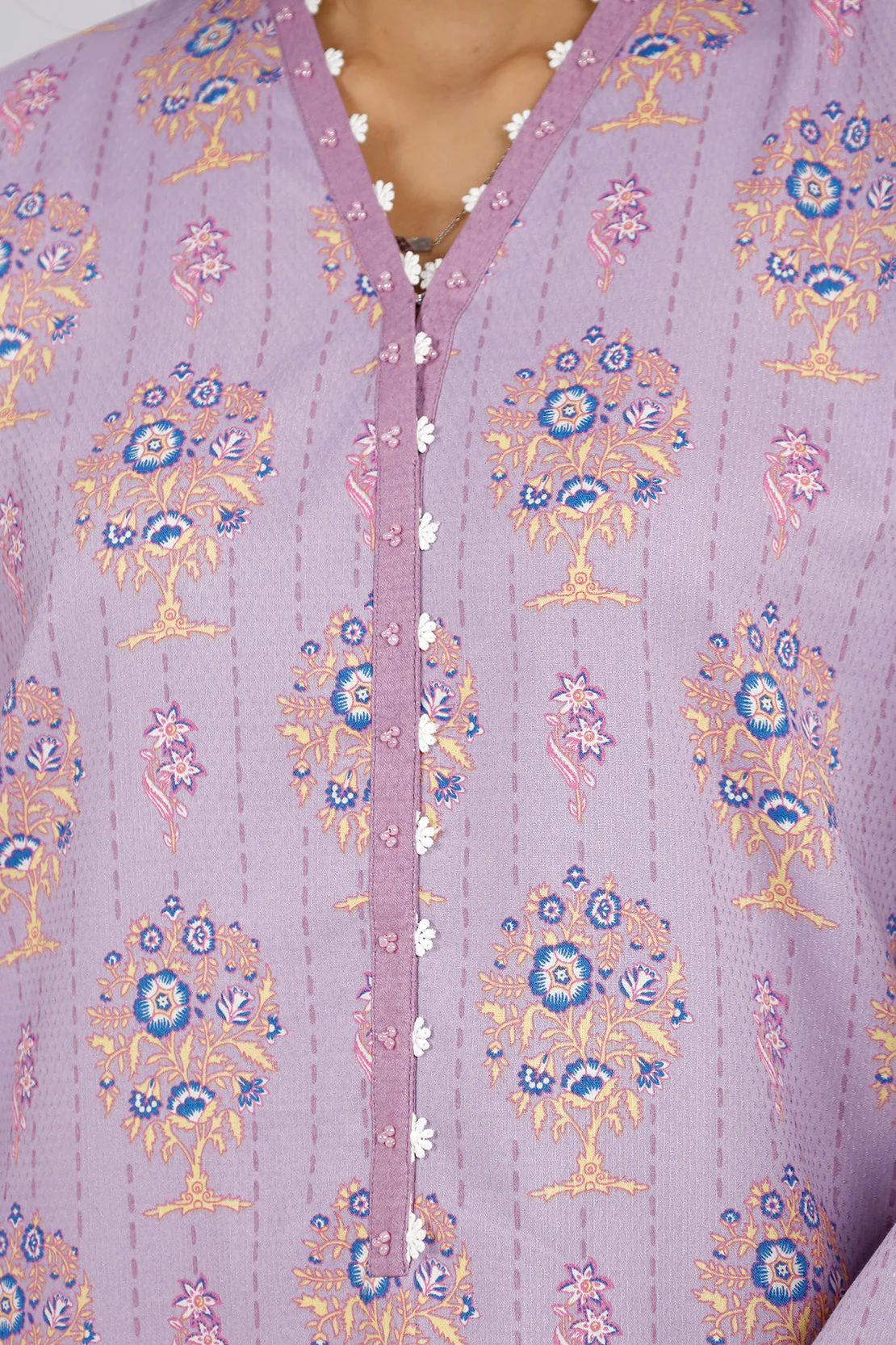 Unstitched Printed Jacquard Khaddar 3 Piece - Image 5
