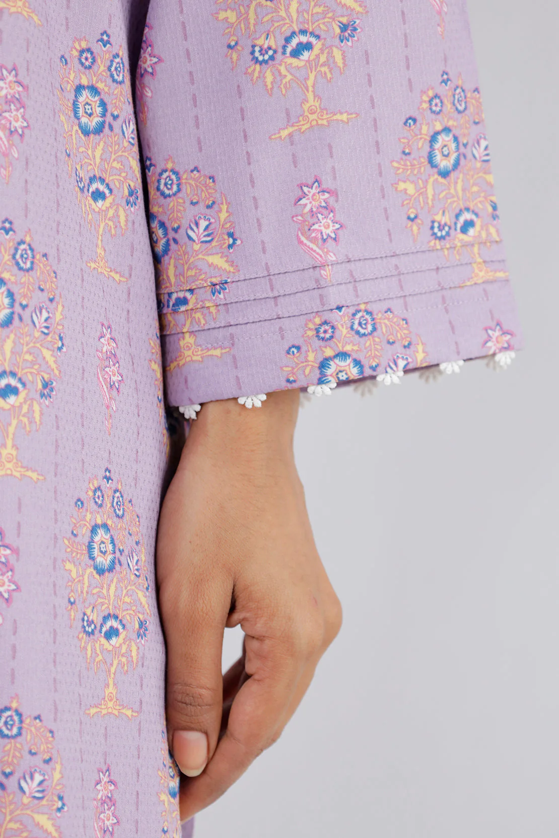 Unstitched Printed Jacquard Khaddar 3 Piece - Image 6