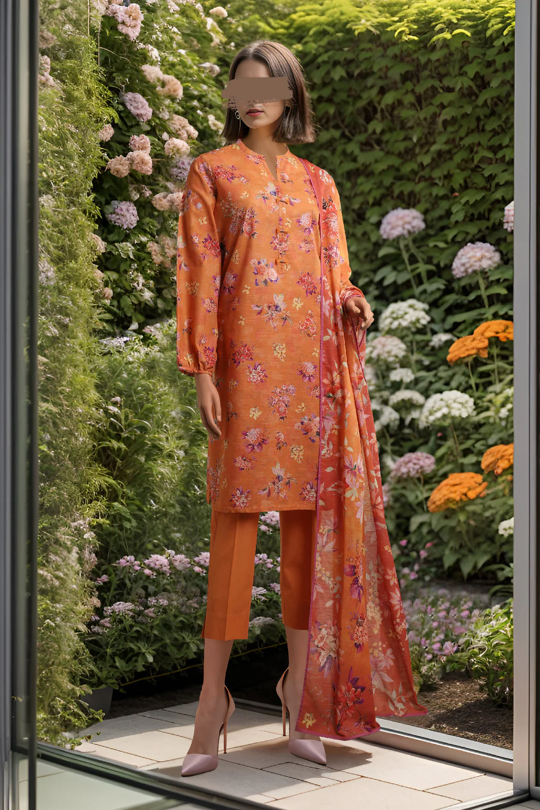 Unstitched Printed Karandi 2 Piece (Shirt/Trouser) - Image 2