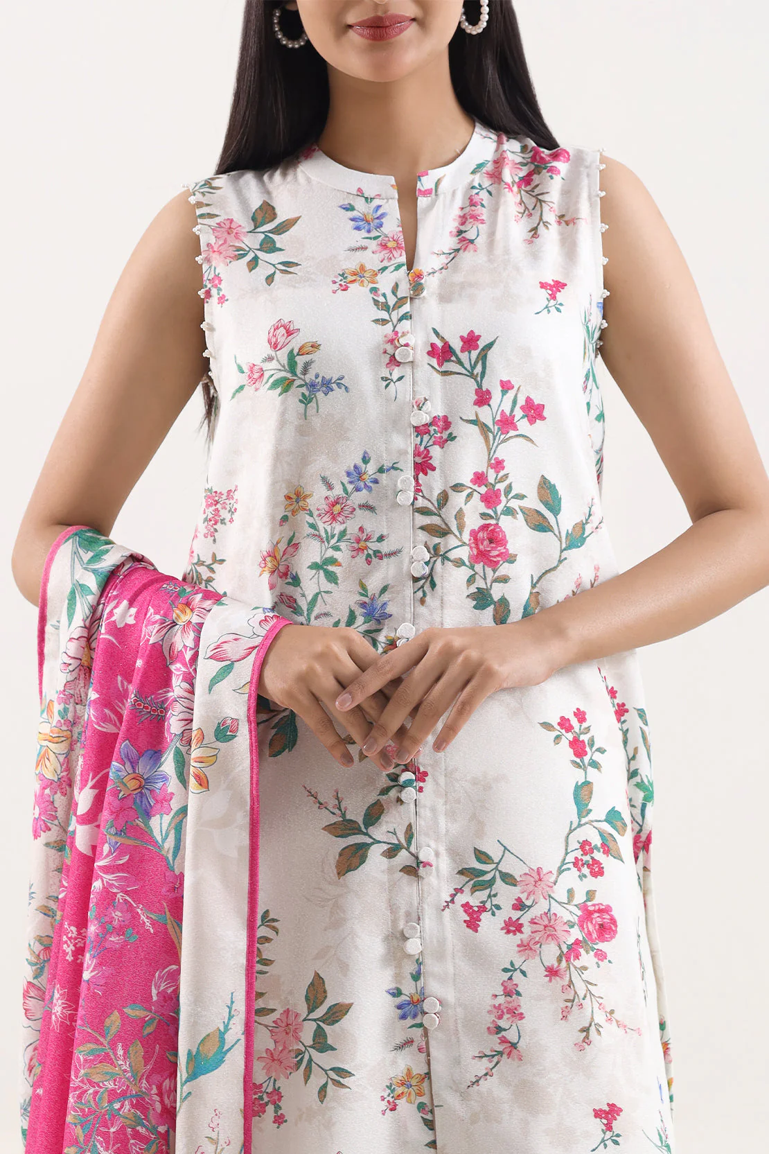 Unstitched Printed Karandi 3 Piece - Image 2