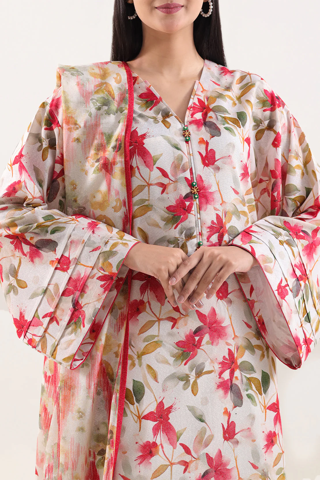 Unstitched Printed Karandi 3 Piece - Image 2