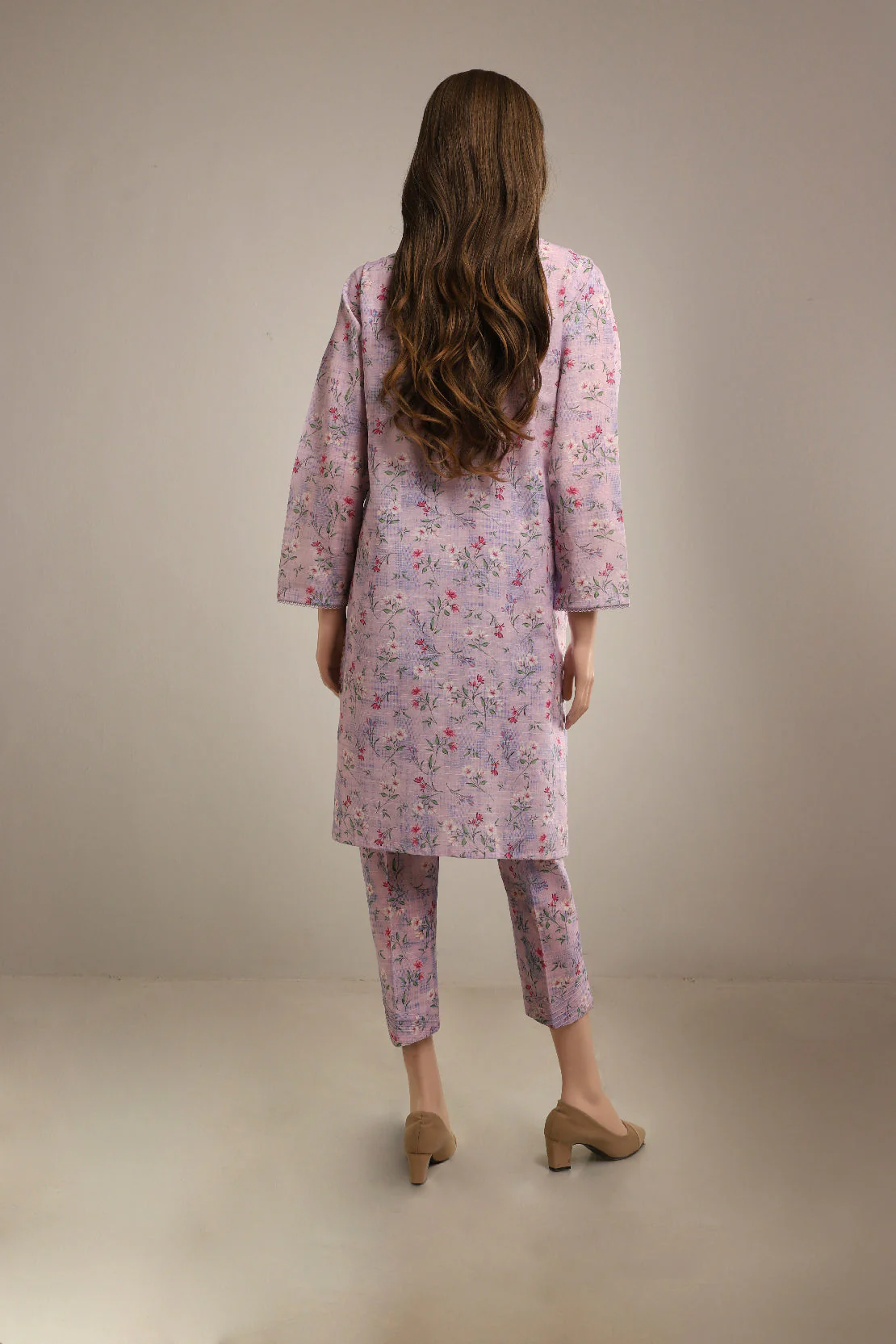 Unstitched Printed Khaddar 2 Piece (Shirt/Trouser) - Image 3