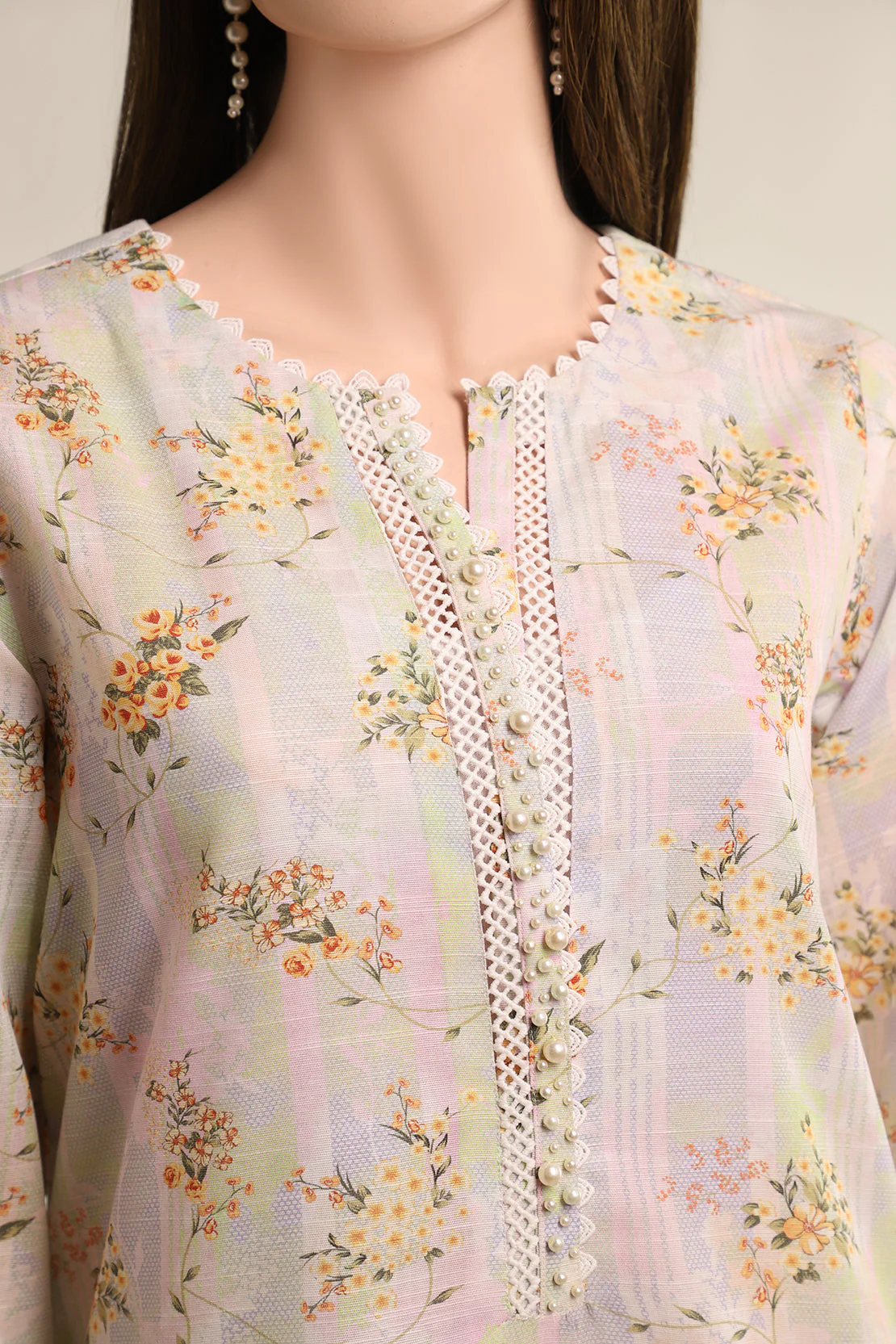 Unstitched Printed Khaddar 2 Piece (Shirt/Trouser) - Image 4