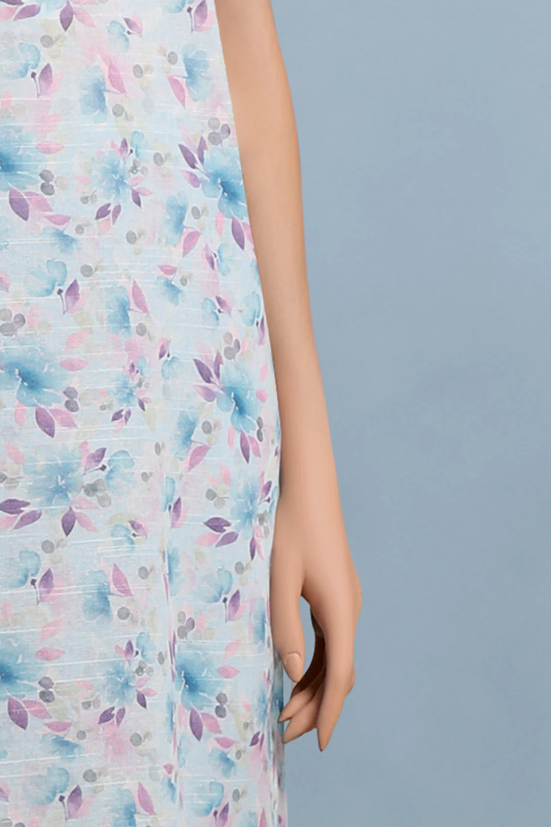 Unstitched Printed Khaddar 2 Piece (Shirt/Trouser) - Image 4