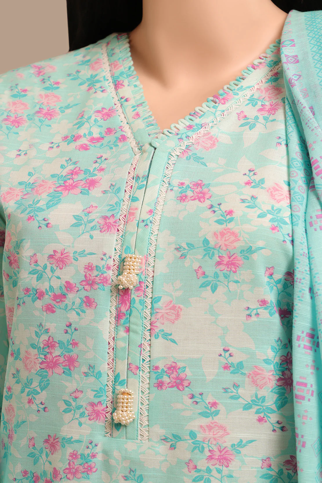 Unstitched Printed Khaddar 2 Piece (Shirt/Trouser)