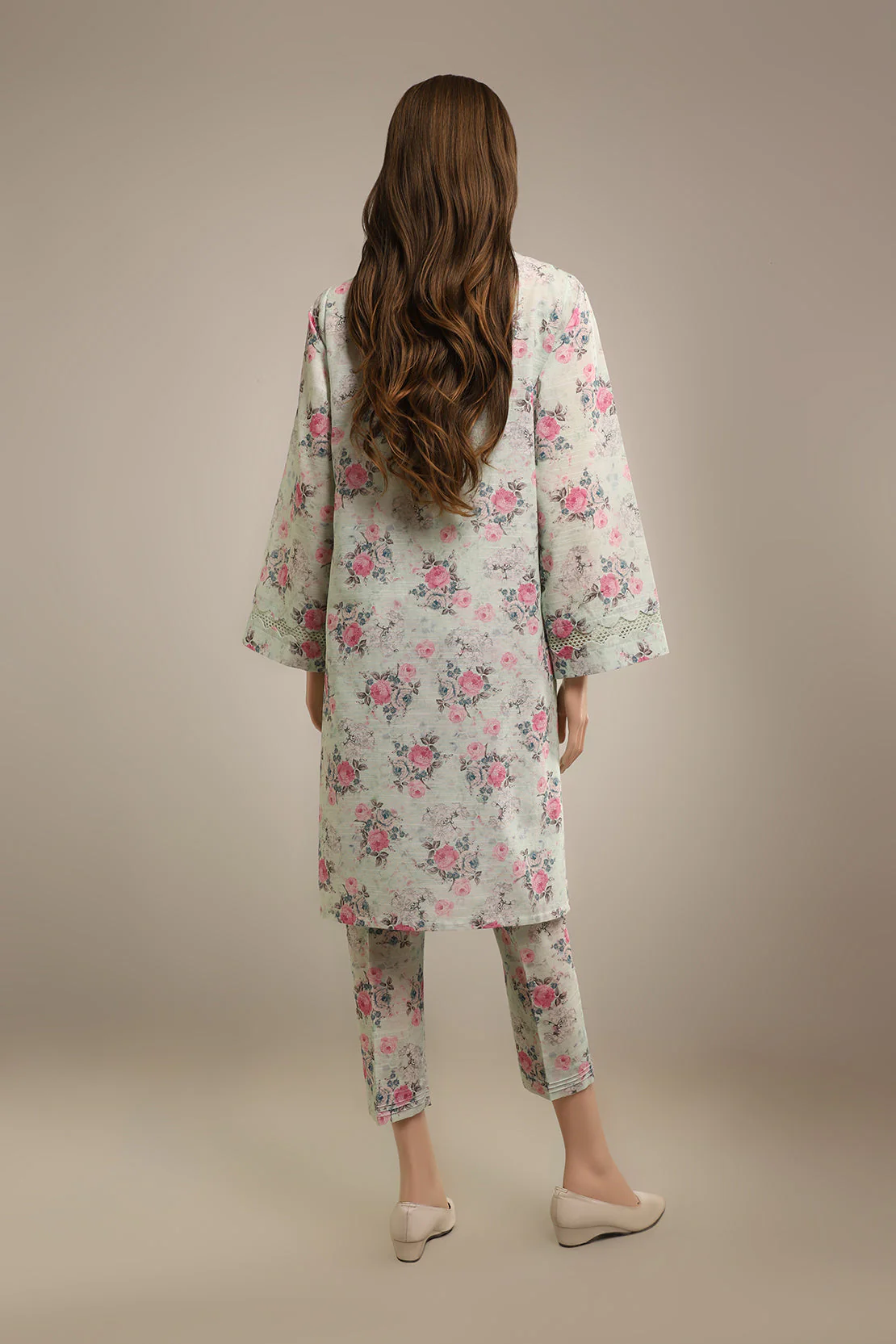 Unstitched Printed Khaddar 2 Piece (Shirt/Trouser) - Image 3