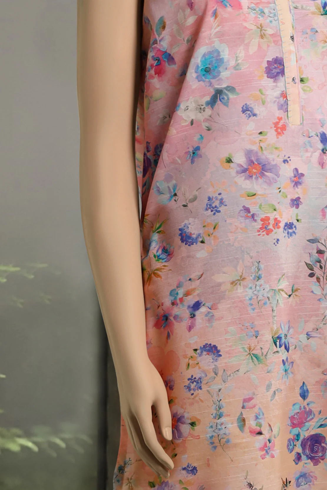 Unstitched Printed Khaddar 2 Piece (Shirt/Trouser) - Image 5