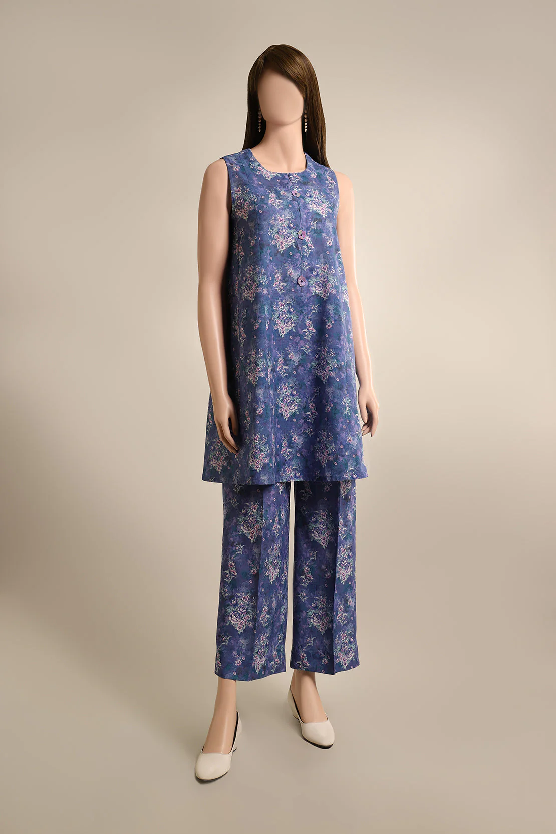 Unstitched Printed Khaddar 2 Piece (Shirt/Trouser) - Image 2