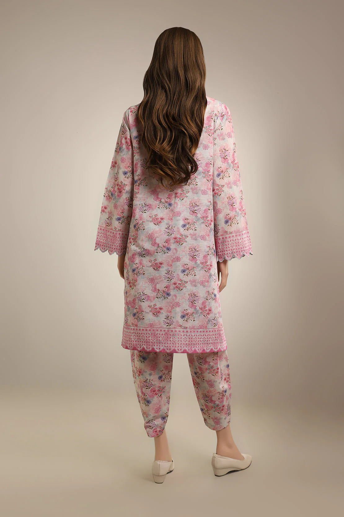 Unstitched Printed Khaddar 2 Piece (Shirt/Trouser) - Image 2