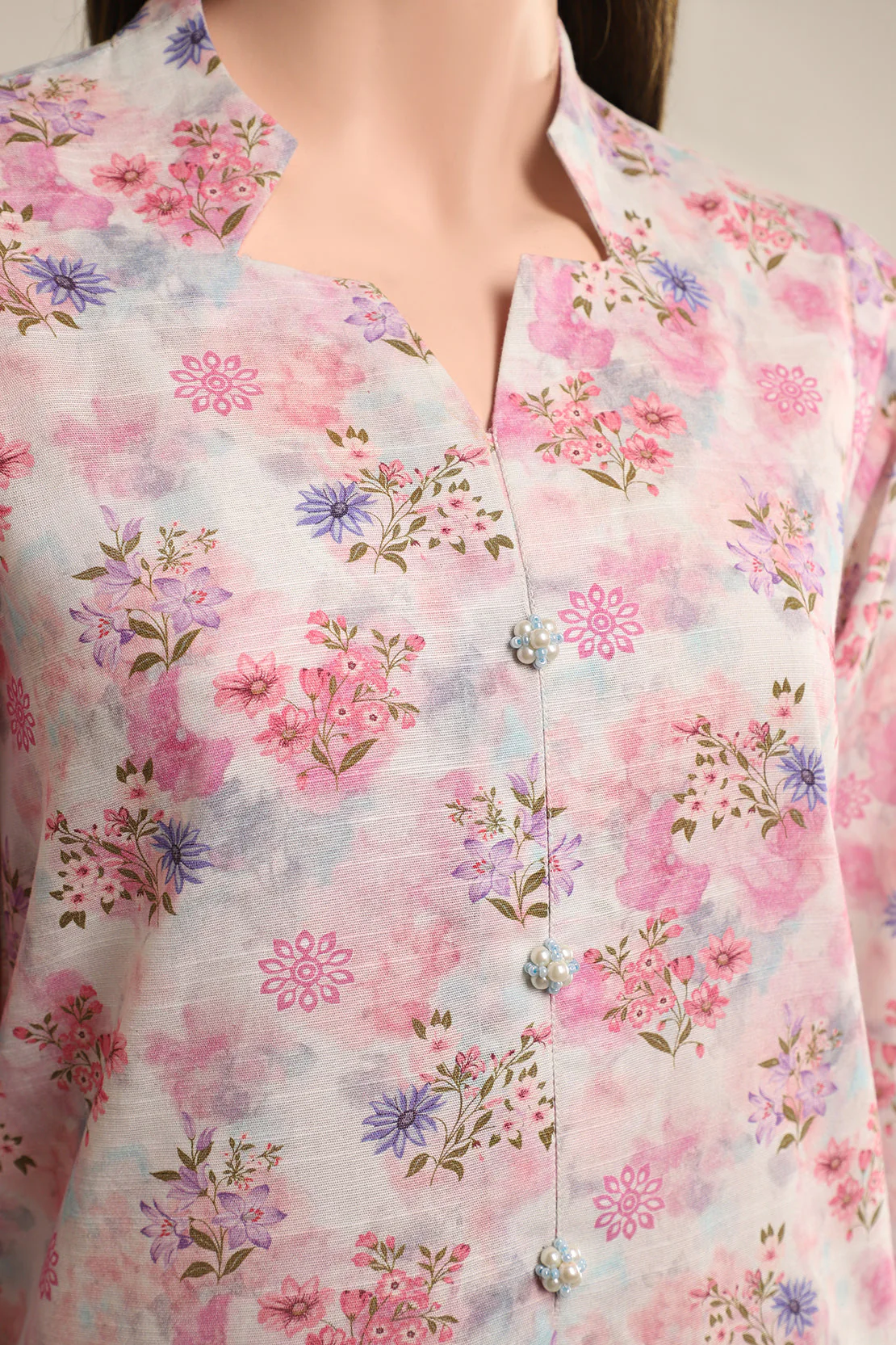Unstitched Printed Khaddar 2 Piece (Shirt/Trouser) - Image 3
