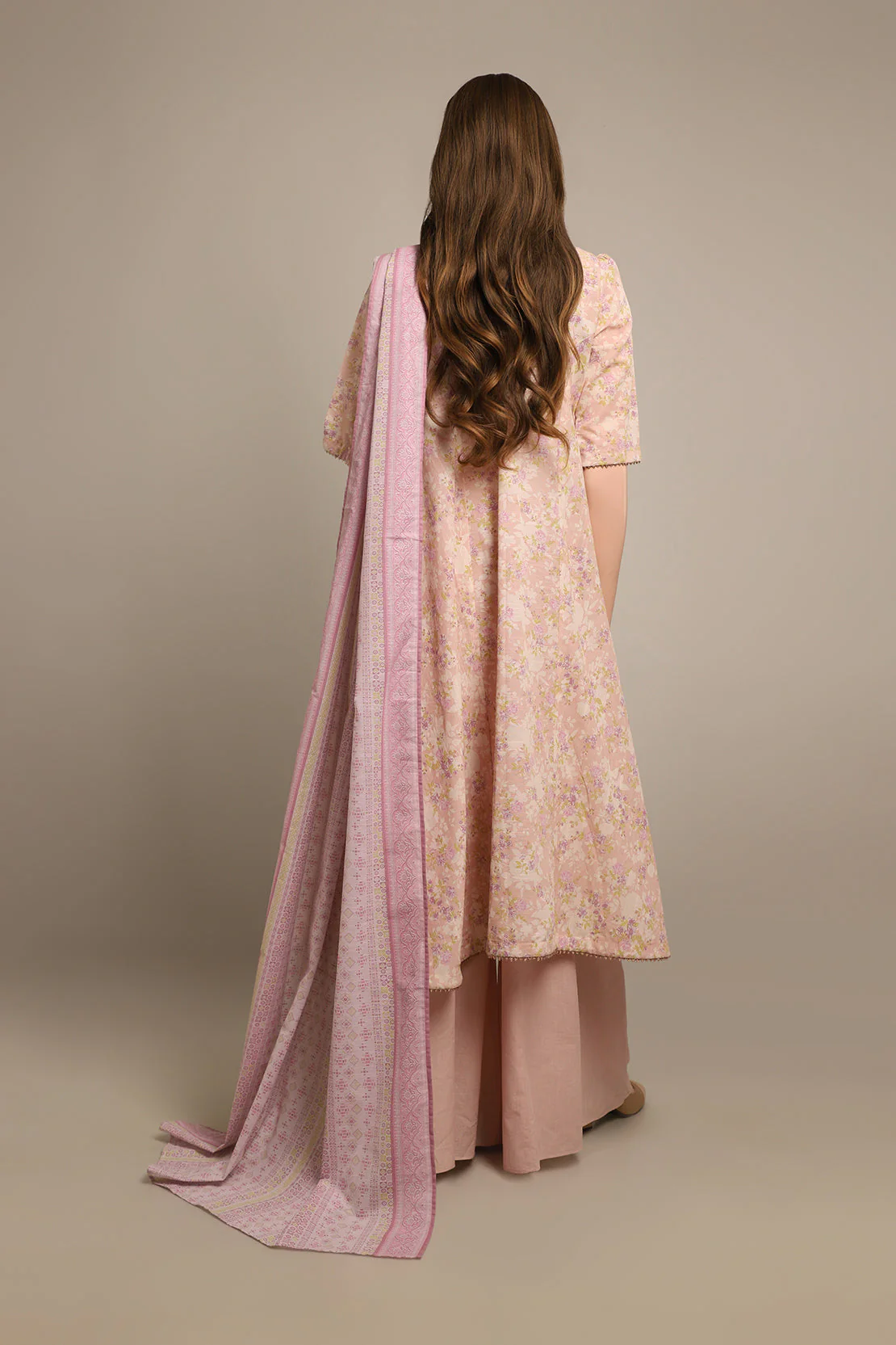 Unstitched Printed Khaddar 2 Piece (Shirt/Trouser) - Image 2
