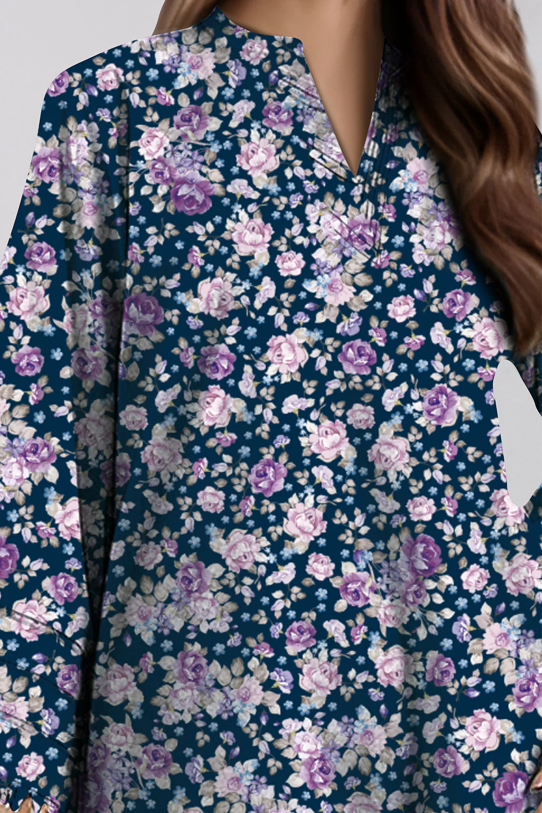 Unstitched Printed Khaddar 2 Piece (Shirt/Trouser) - Image 2