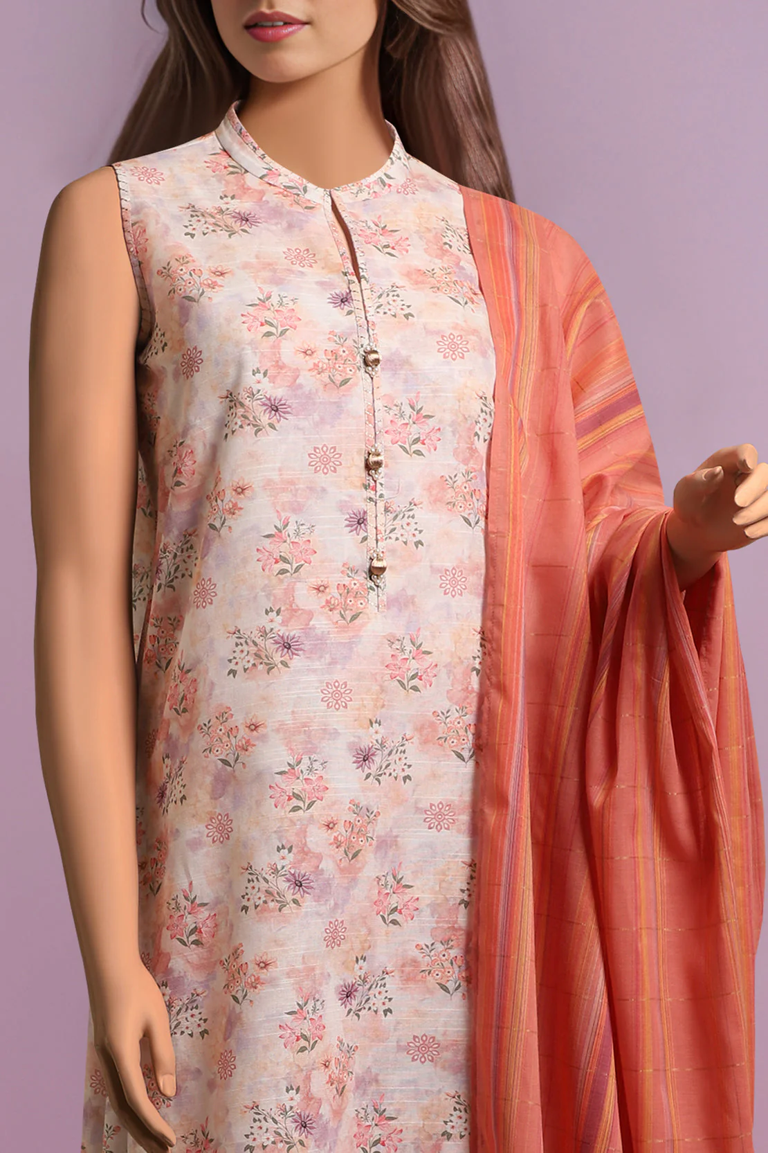 Unstitched Printed Khaddar 2 Piece (Shirt/Trouser)