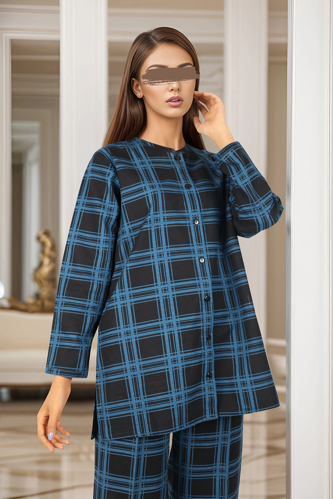 Unstitched Printed Khaddar 2 Piece (Shirt/Trouser)