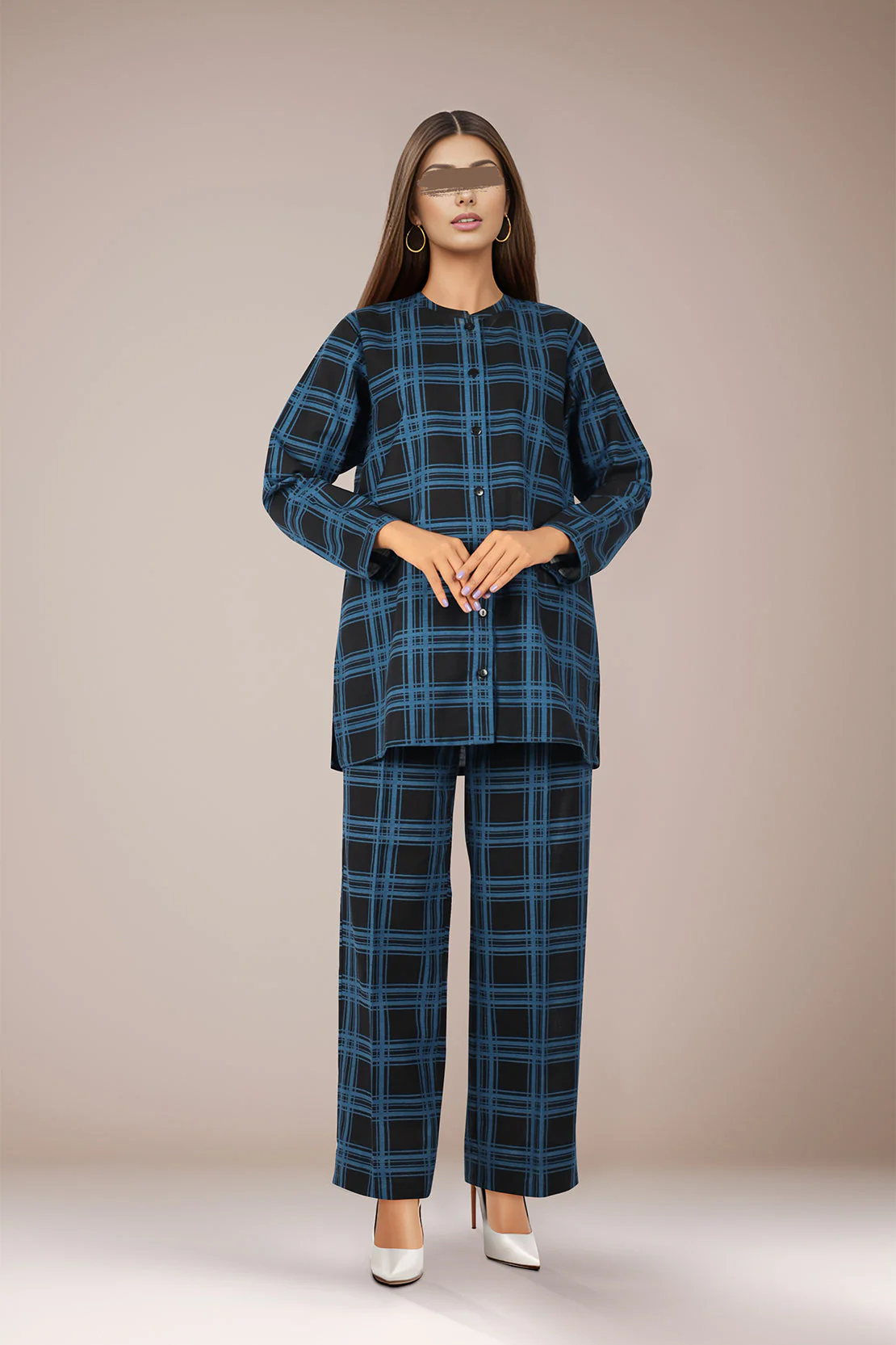 Unstitched Printed Khaddar 2 Piece (Shirt/Trouser) - Image 2