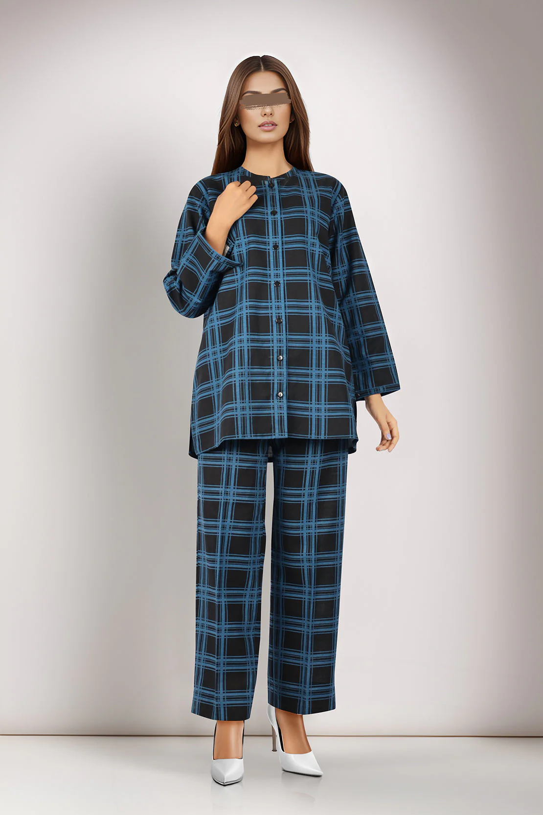 Unstitched Printed Khaddar 2 Piece (Shirt/Trouser) - Image 3