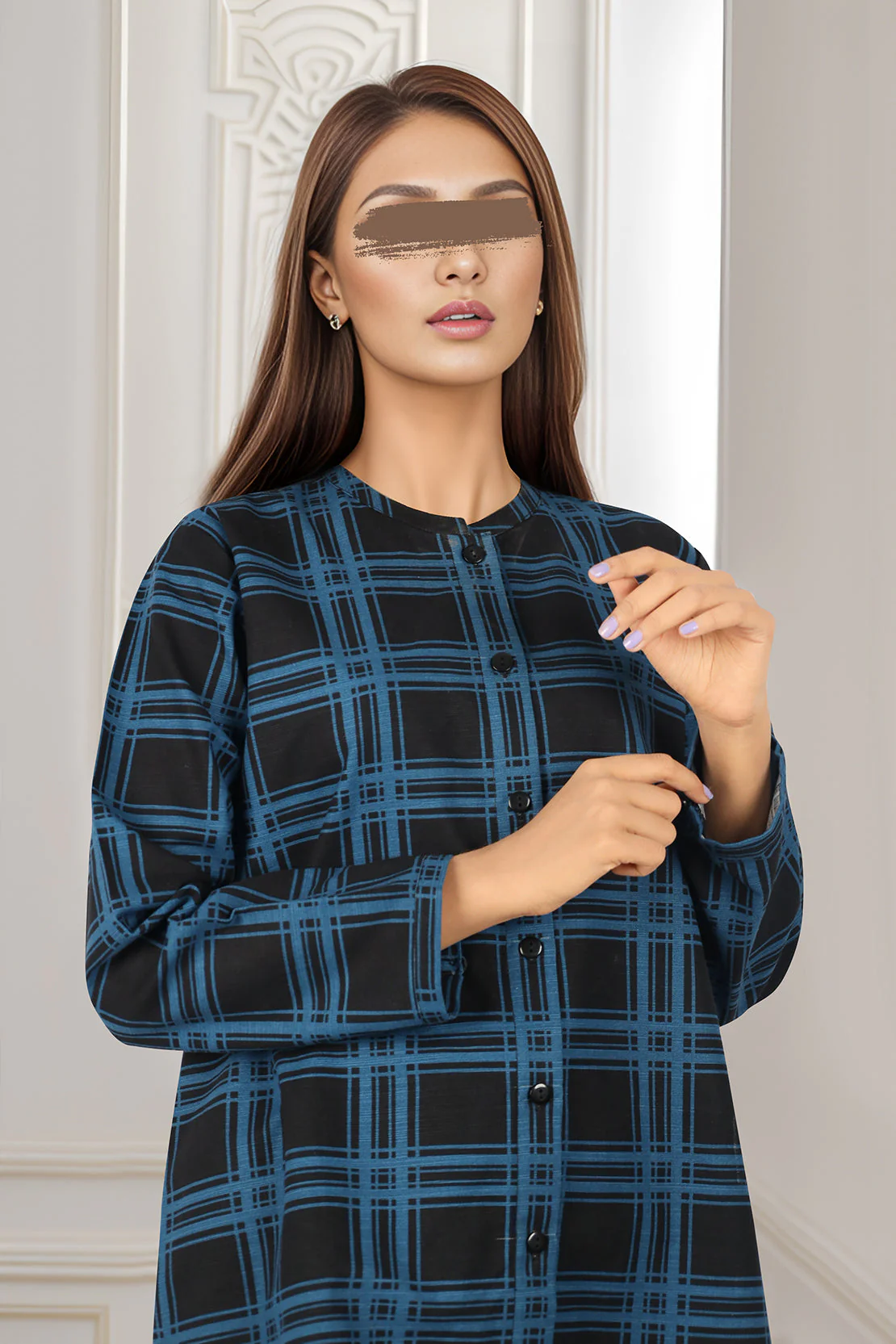 Unstitched Printed Khaddar 2 Piece (Shirt/Trouser) - Image 4