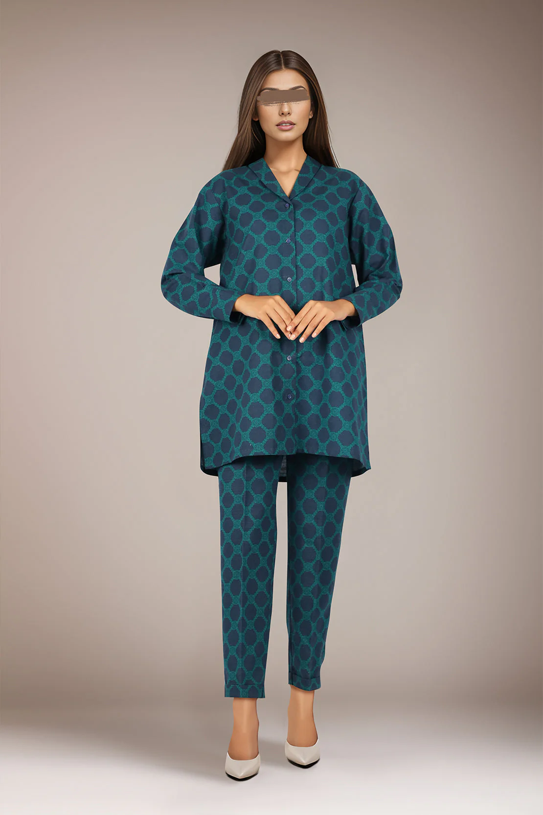 Unstitched Printed Khaddar 2 Piece (Shirt/Trouser)