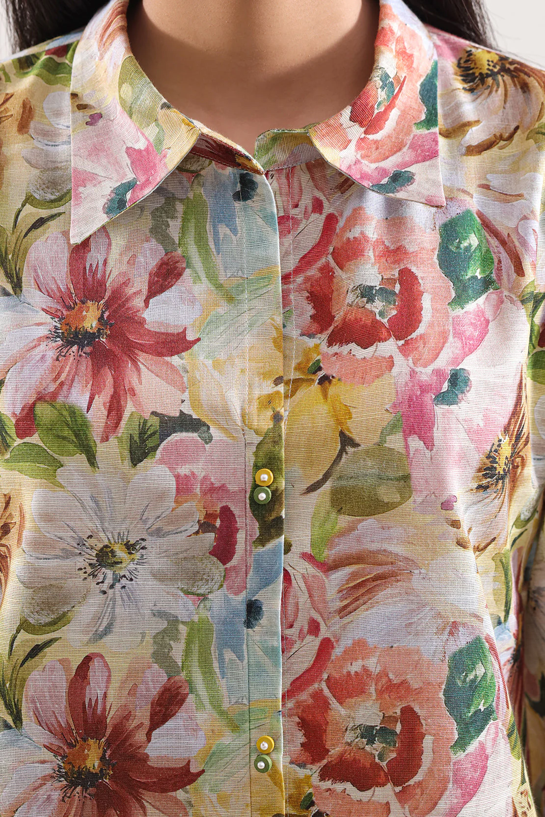Unstitched Printed Khaddar 2 Piece (Shirt/Trouser) - Image 4