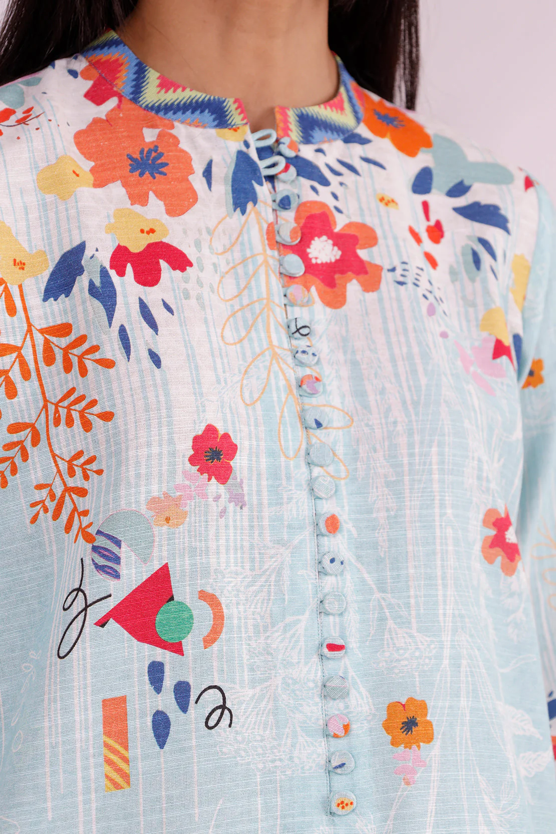Unstitched Printed Khaddar 3 Piece - Image 5