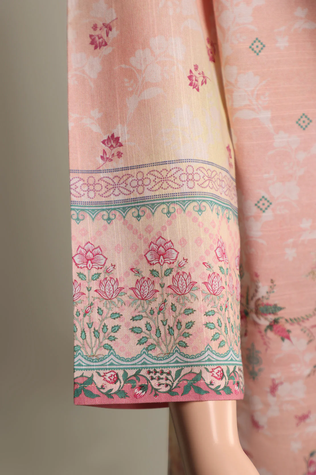 Unstitched Printed Khaddar Shirt - Image 3