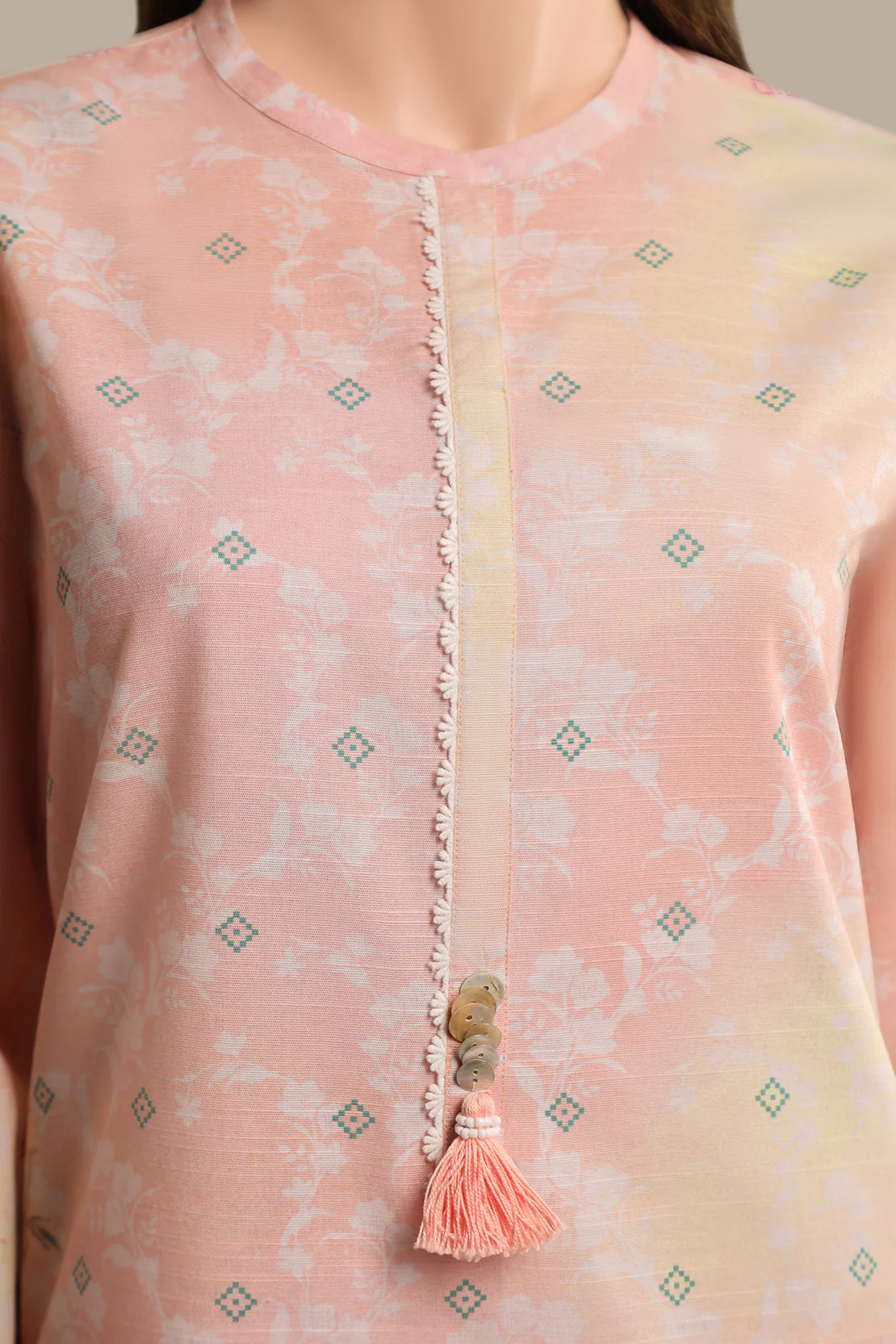Unstitched Printed Khaddar Shirt - Image 4
