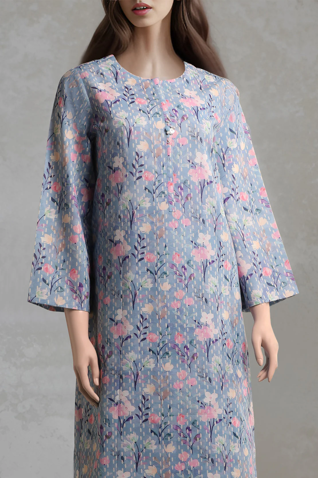 Unstitched Printed Khaddar Shirt