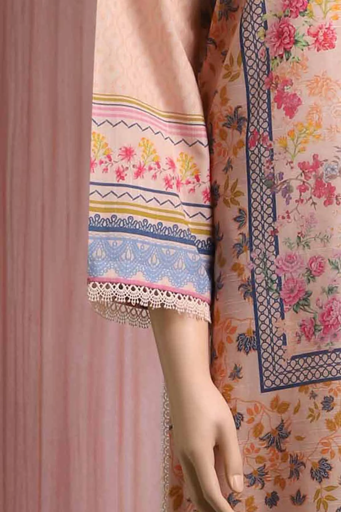 Unstitched Printed Khaddar Shirt - Image 4