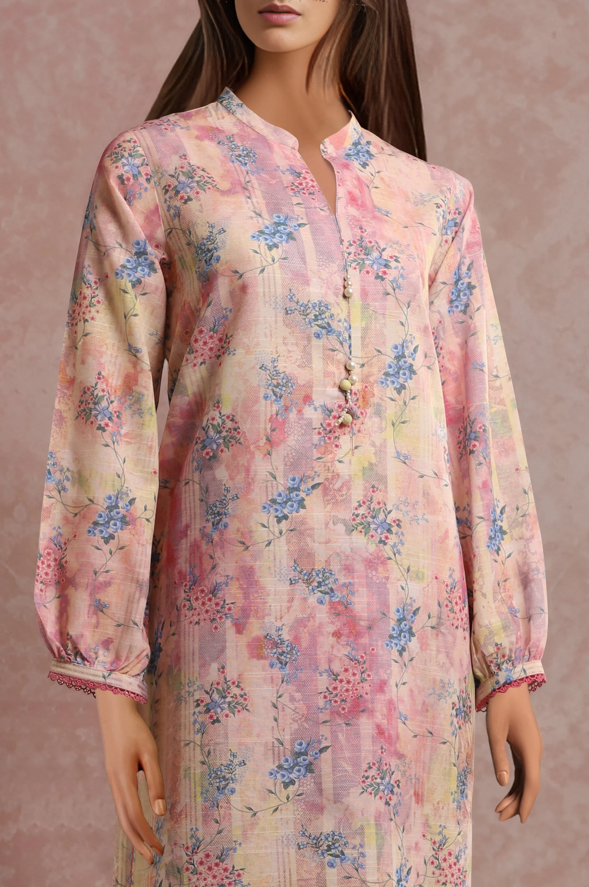 Unstitched Printed Khaddar Shirt