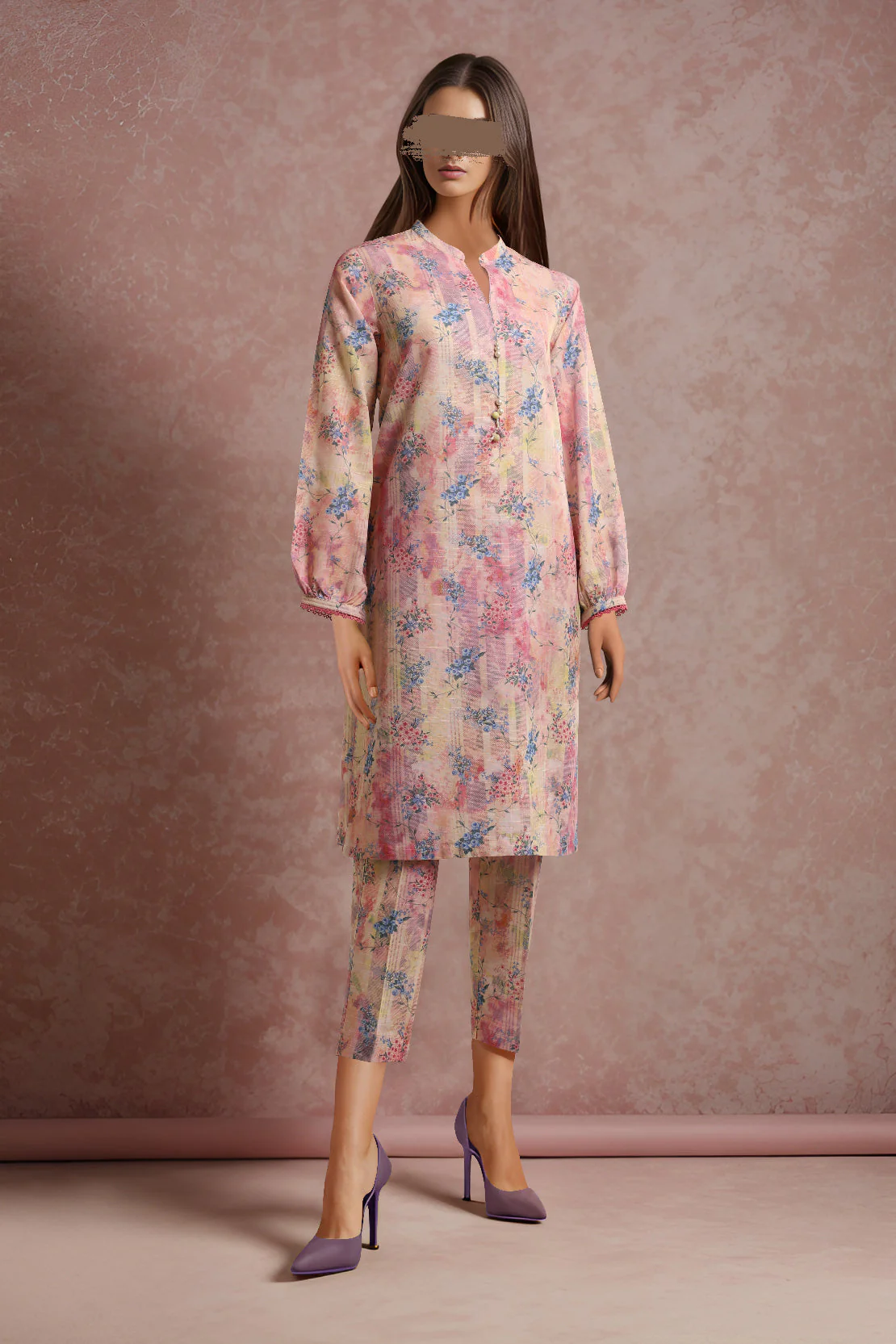 Unstitched Printed Khaddar Shirt - Image 2