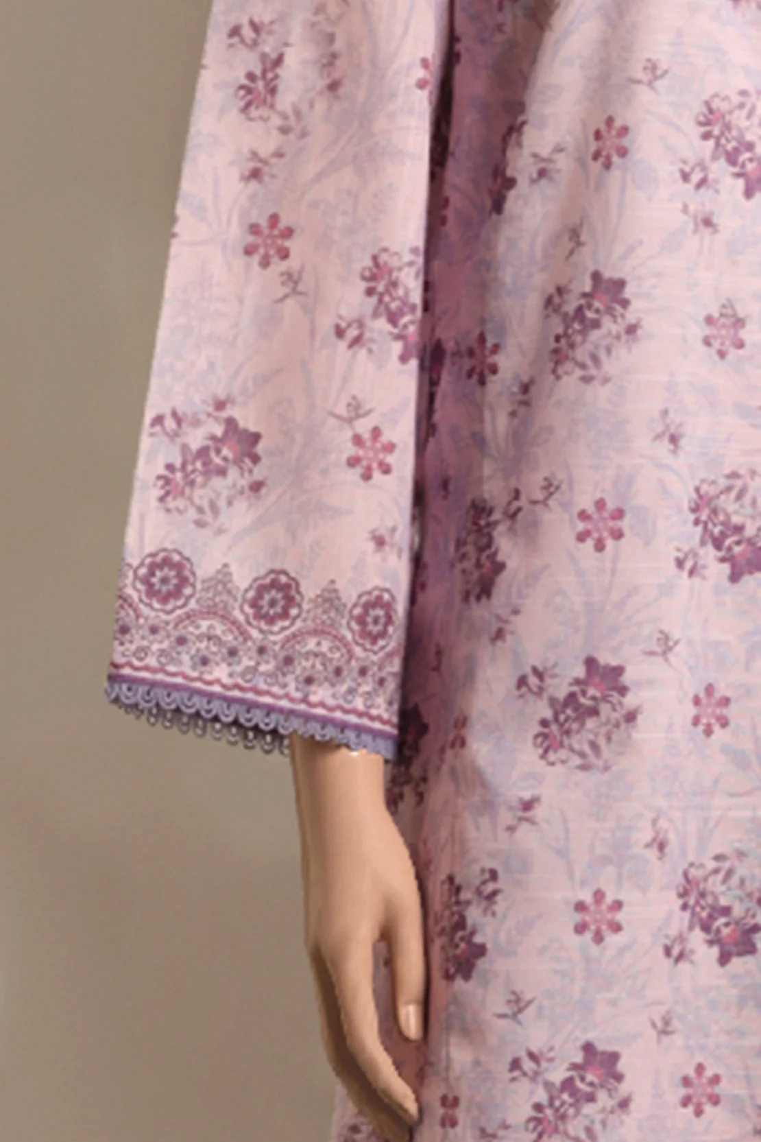 Unstitched Printed  Khaddar Shirt - Image 4