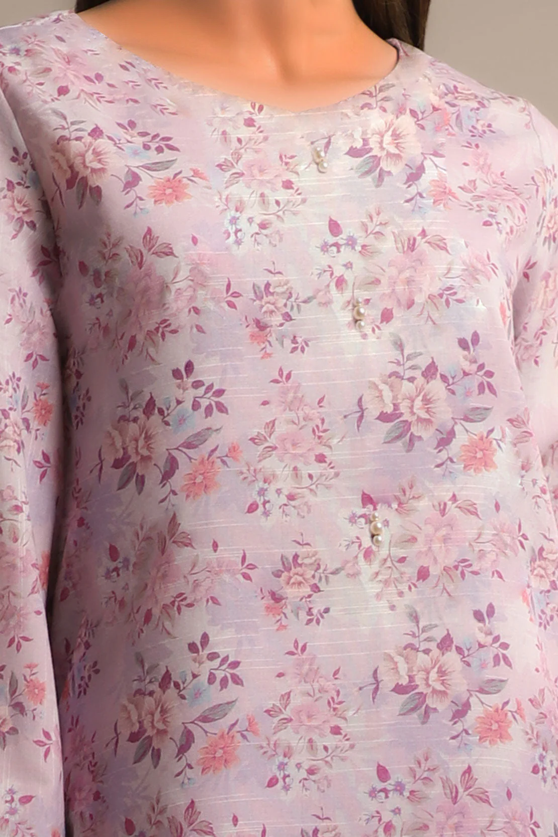 Unstitched Printed Khaddar Shirt - Image 2
