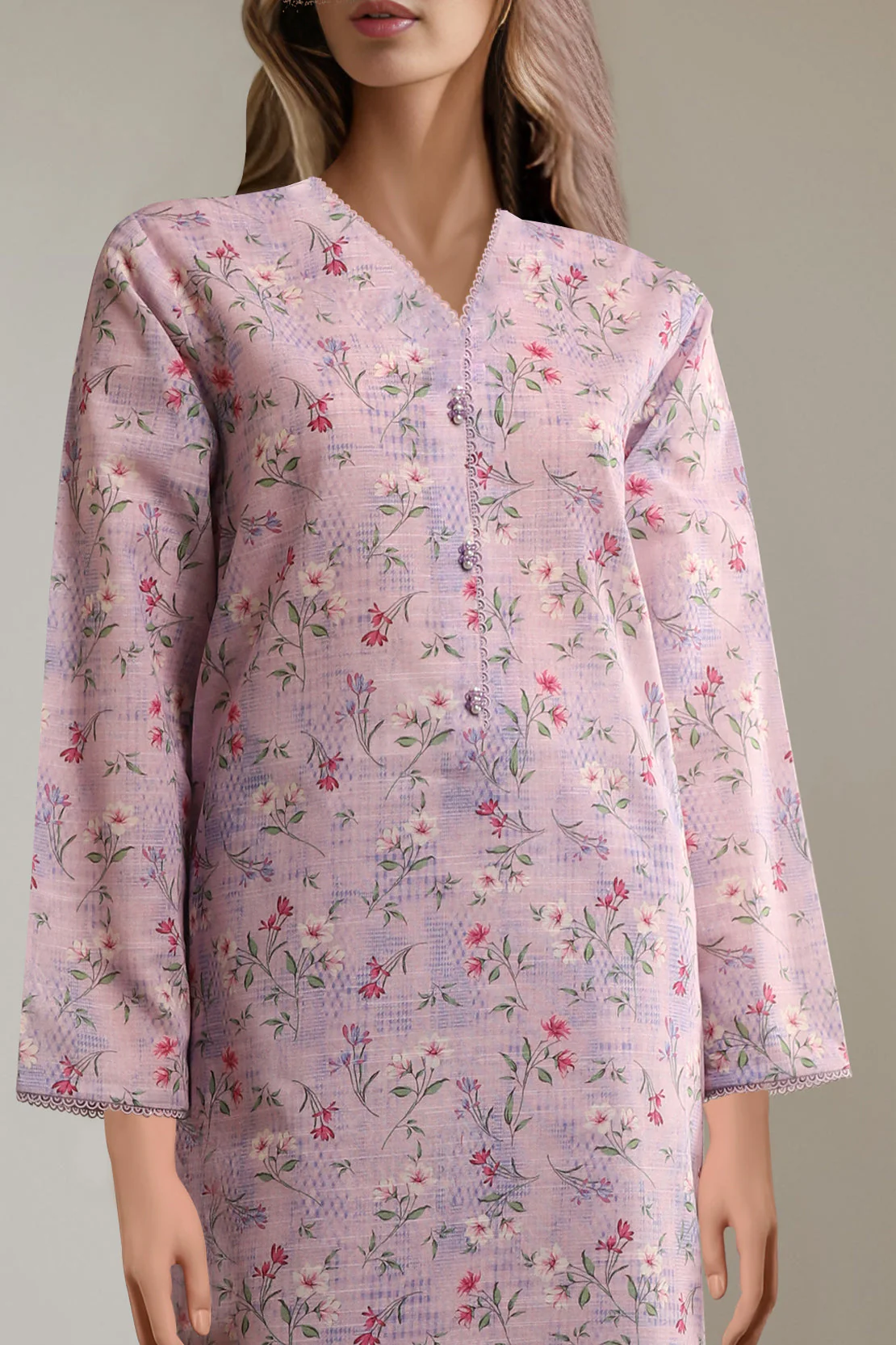 Unstitched Printed Khaddar Shirt