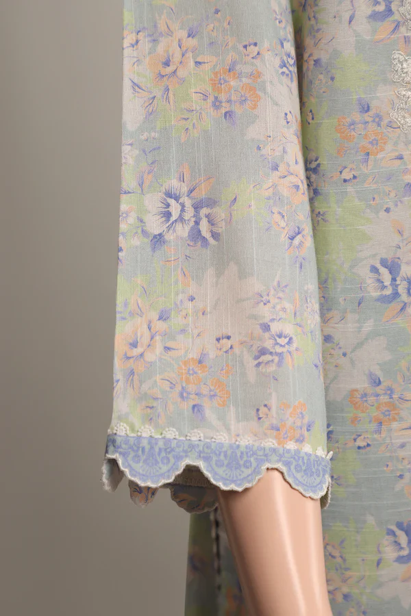 Unstitched Printed Khaddar Shirt - Image 4