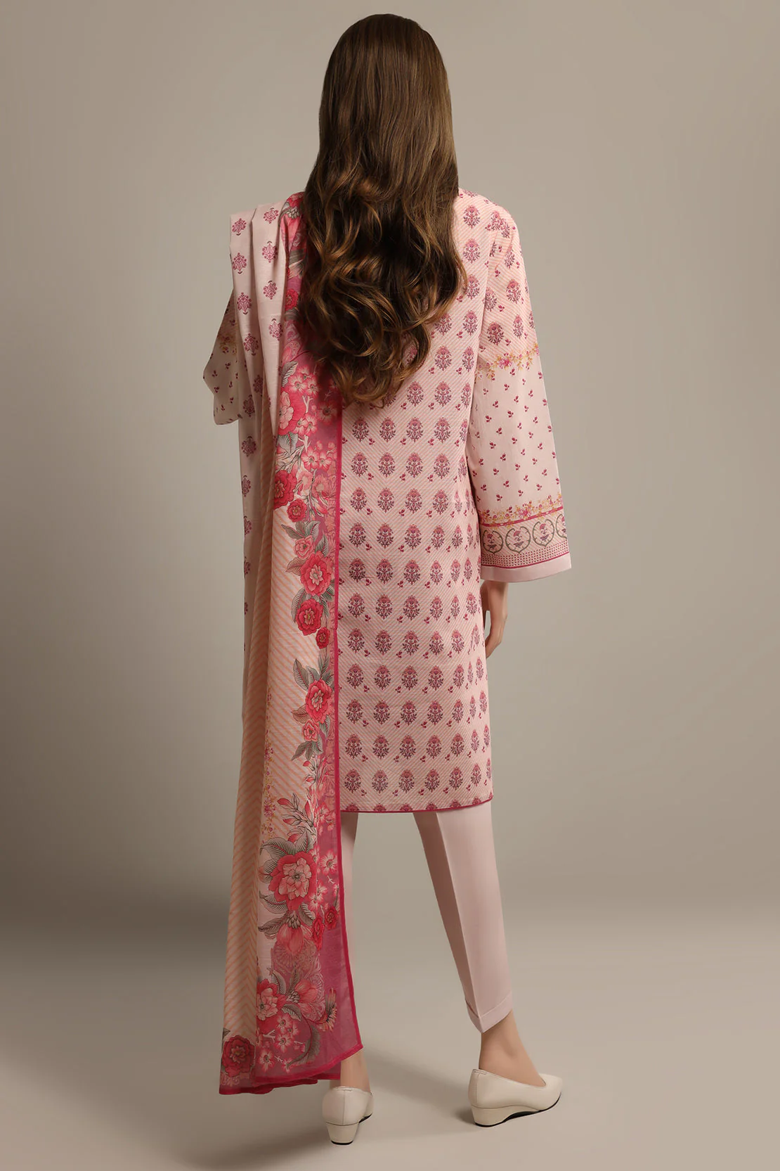 Unstitched Printed Khaddar Shirt - Image 3