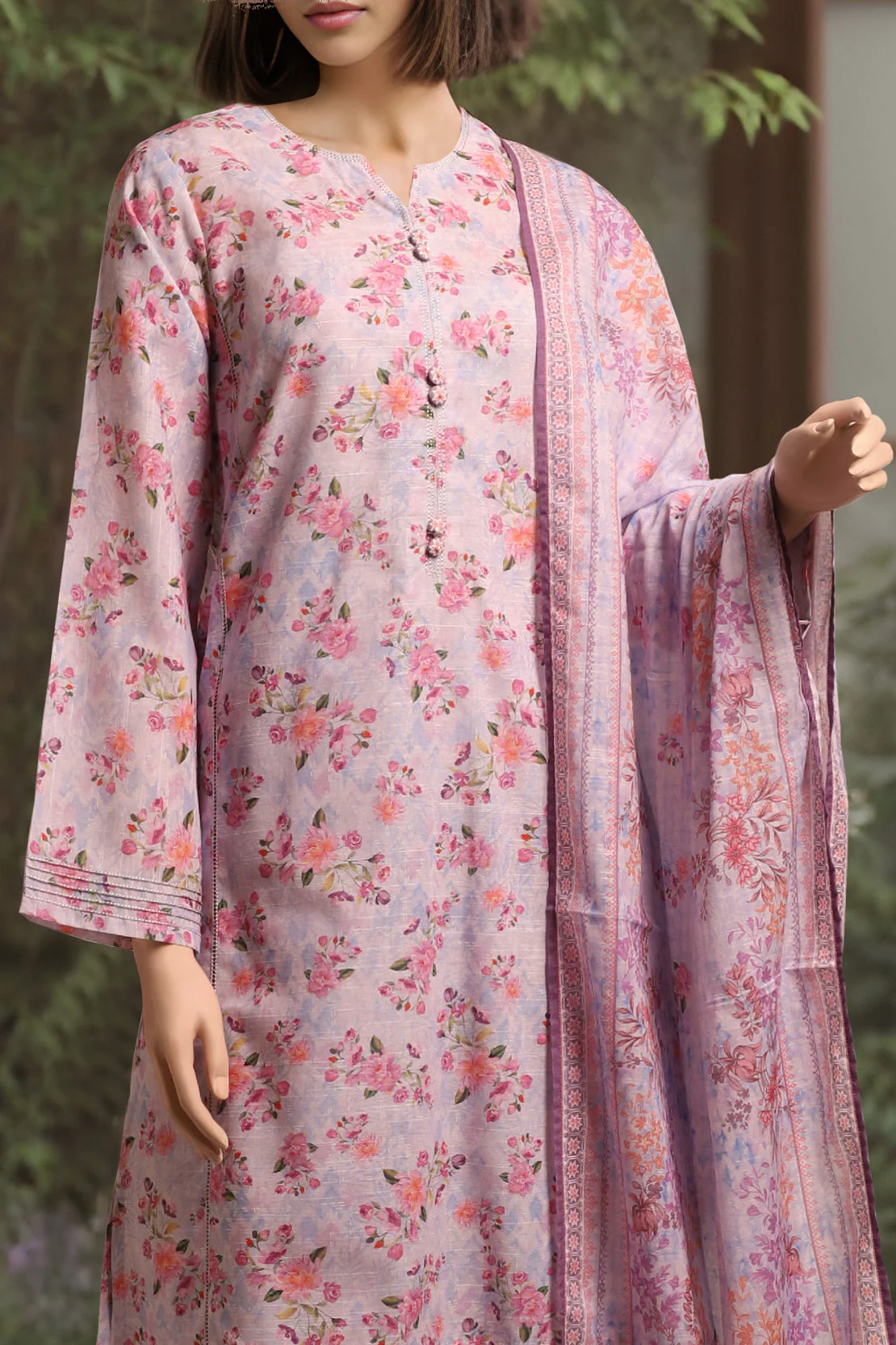 Unstitched Printed Khaddar Shirt