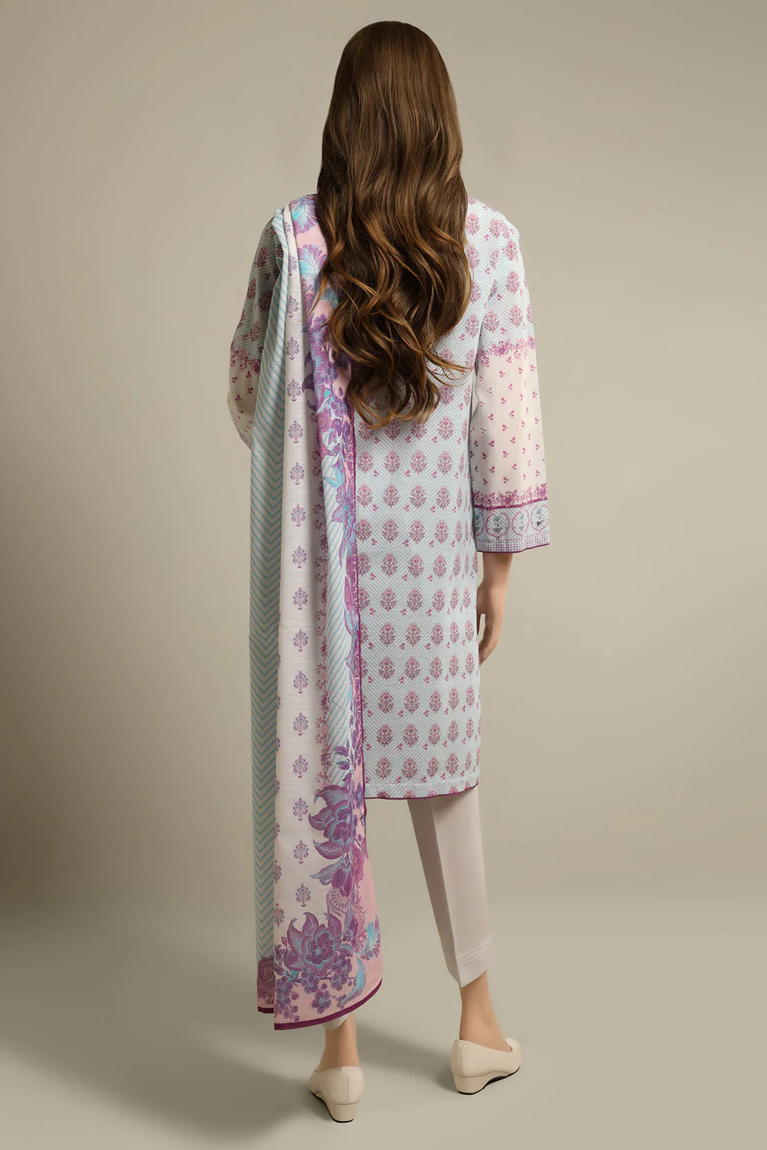 Unstitched Printed Khaddar Shirt - Image 3