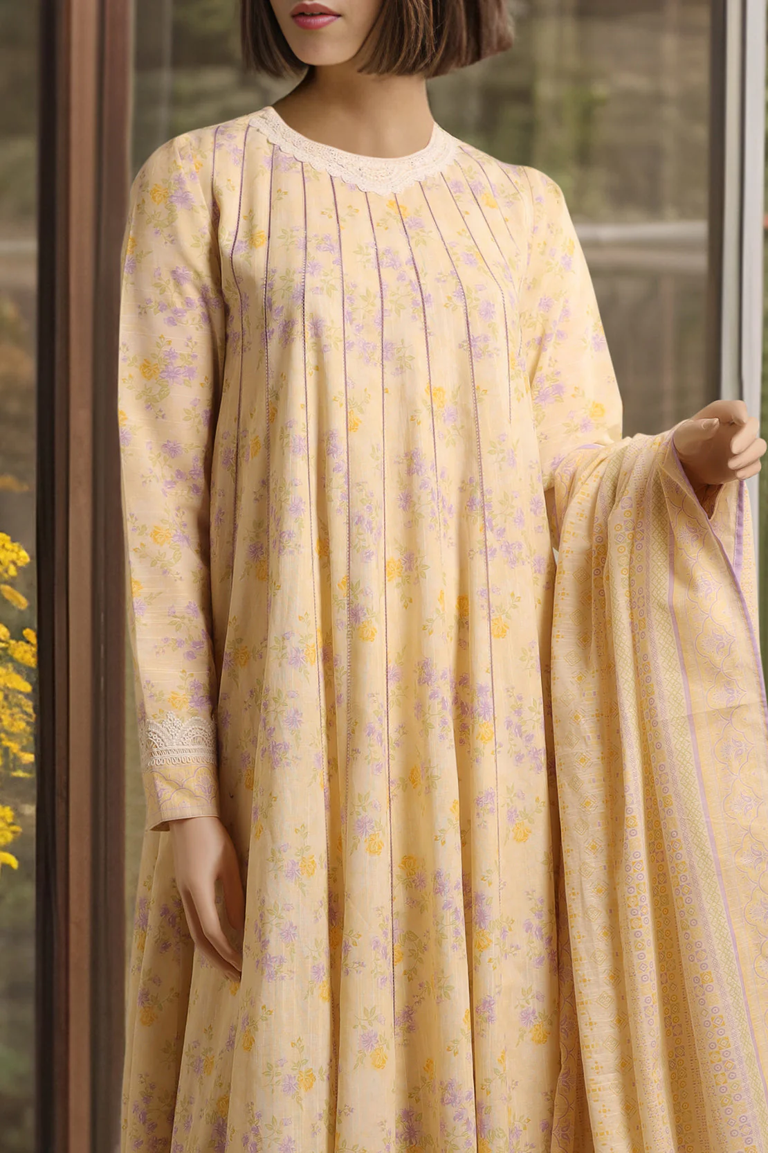 Unstitched Printed Khaddar Shirt