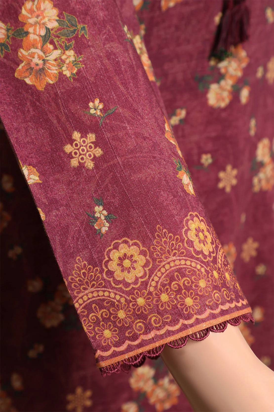 Unstitched Printed Khaddar Shirt - Image 3