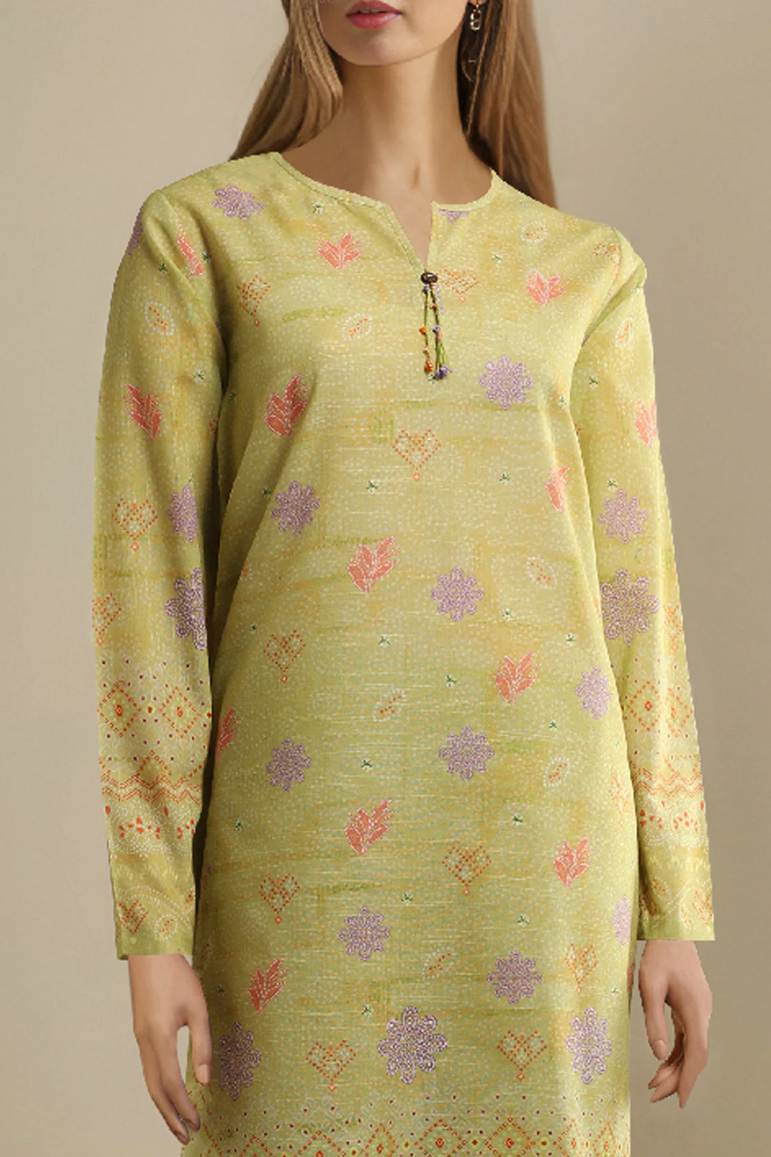 Unstitched Printed Khaddar Viscose 2 Piece (Shirt/Trouser) - Image 5