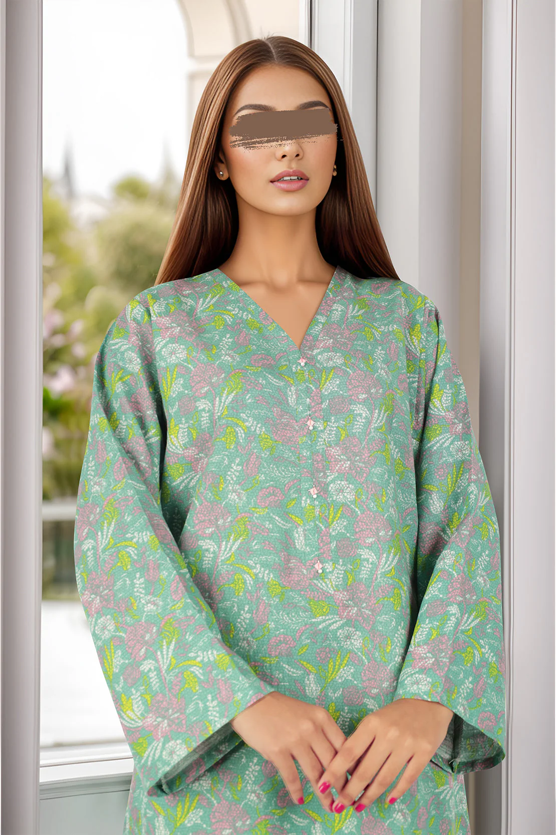 Unstitched Printed Khaddar Viscose 2 Piece (Shirt/Trouser)