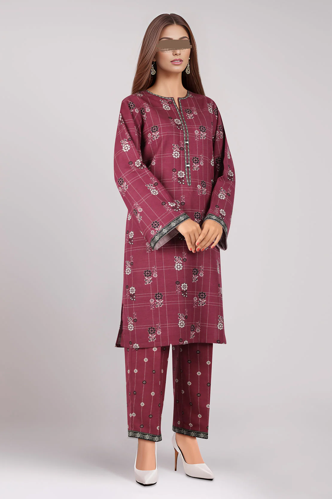Unstitched Printed Khaddar Viscose 2 Piece (Shirt/Trouser) - Image 2