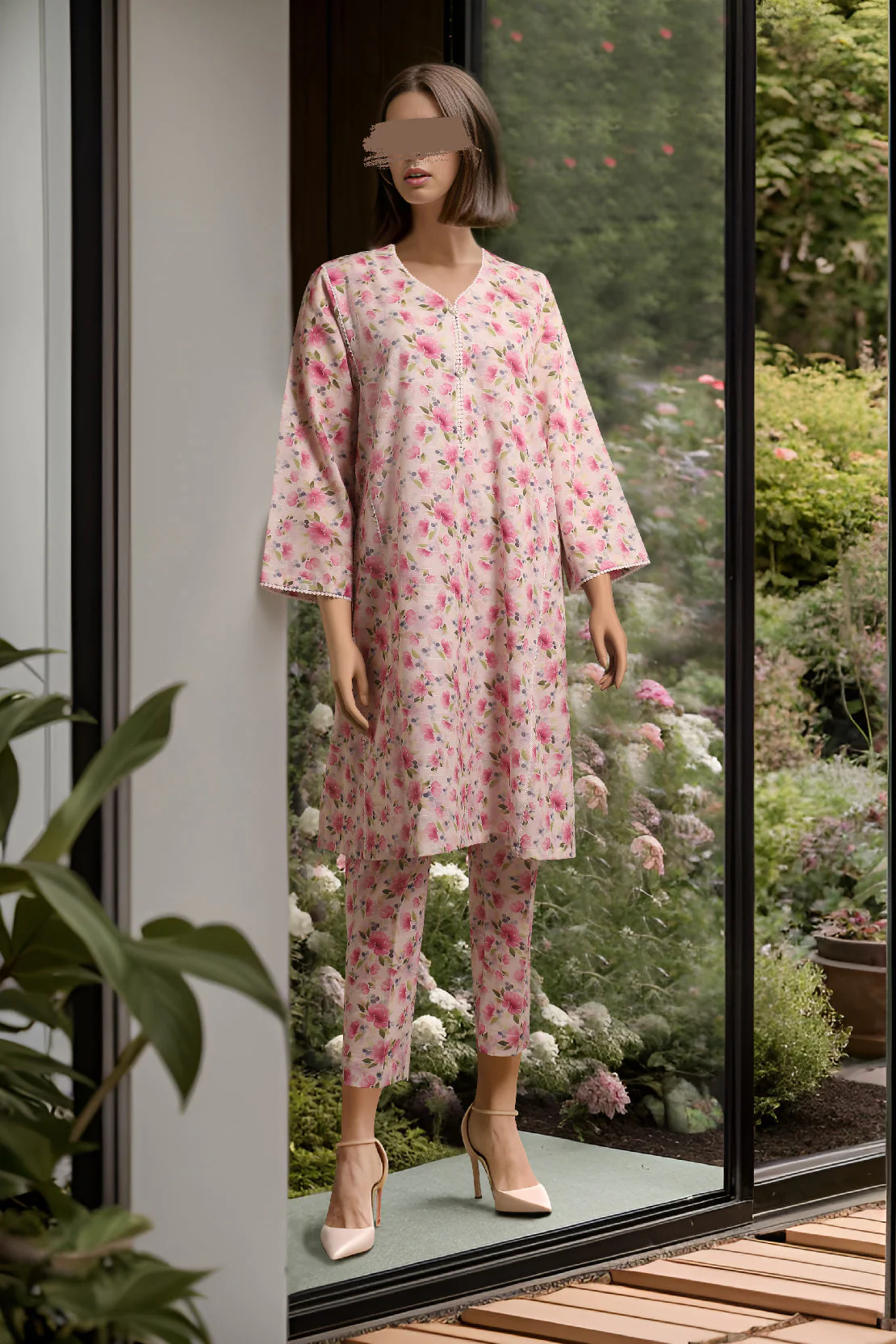Unstitched Printed Soft Khaddar 2 Piece (Shirt/Trouser)