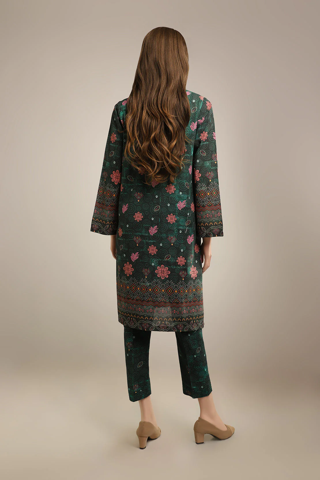 Unstitched Printed Khaddar Viscose 2 Piece (Shirt/Trouser) - Image 2