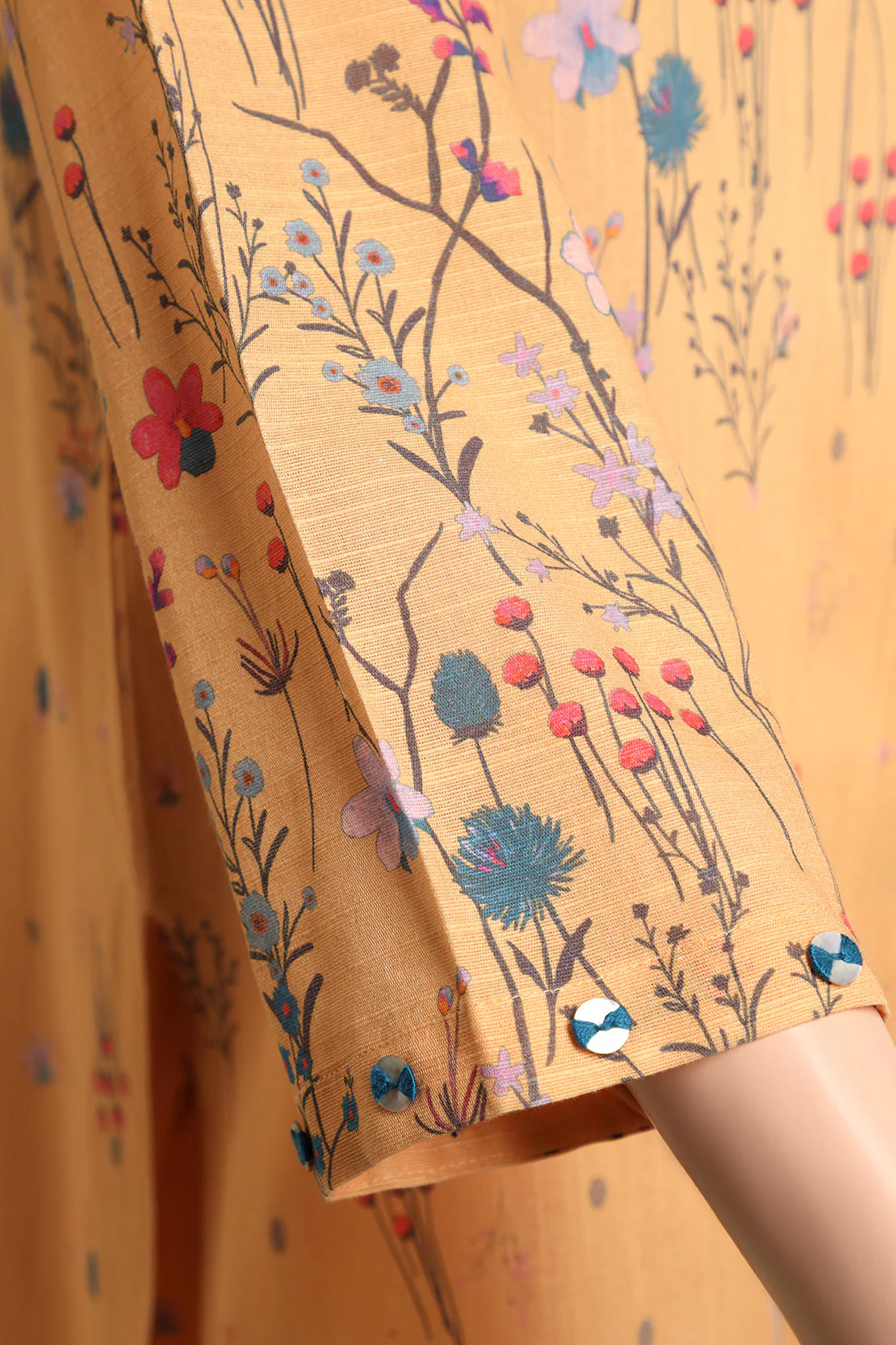 Unstitched Printed Khaddar Viscose Shirt - Image 4